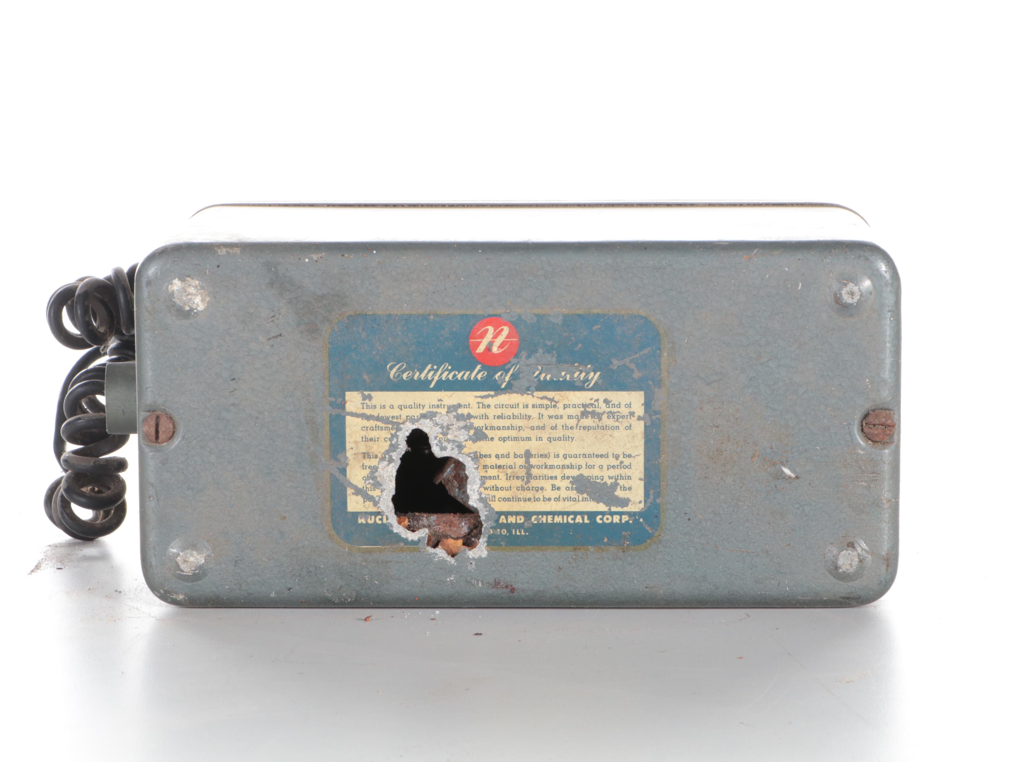 Nuclear Chicago Geiger Counter with Other Equipment, Mid-20th Century