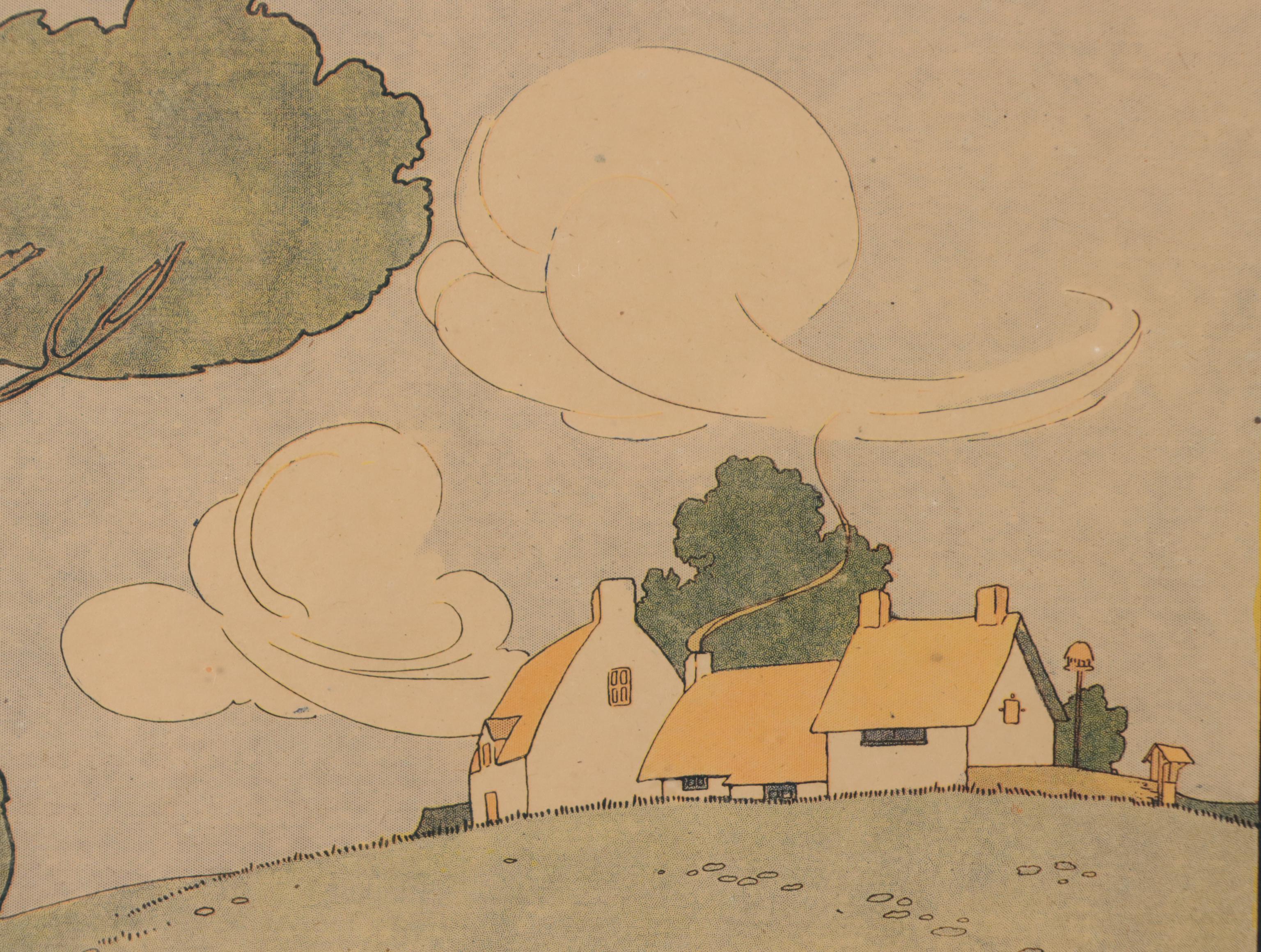 Arts and Crafts Style Planographic Illustrations After Mary Louise Spoor, 1917