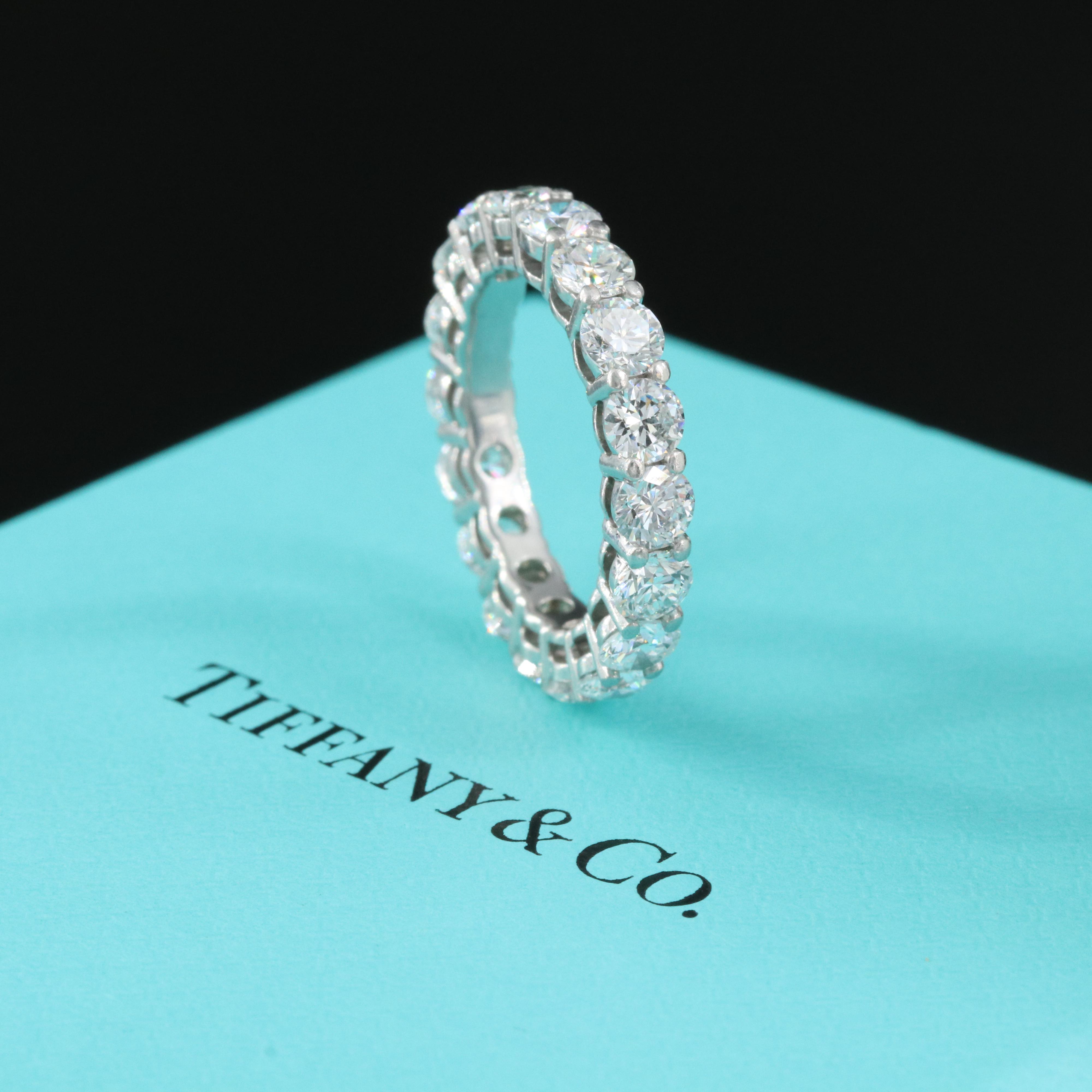 Tiffany & Co. Platinum 2.97 CTW Diamond Eternity Band