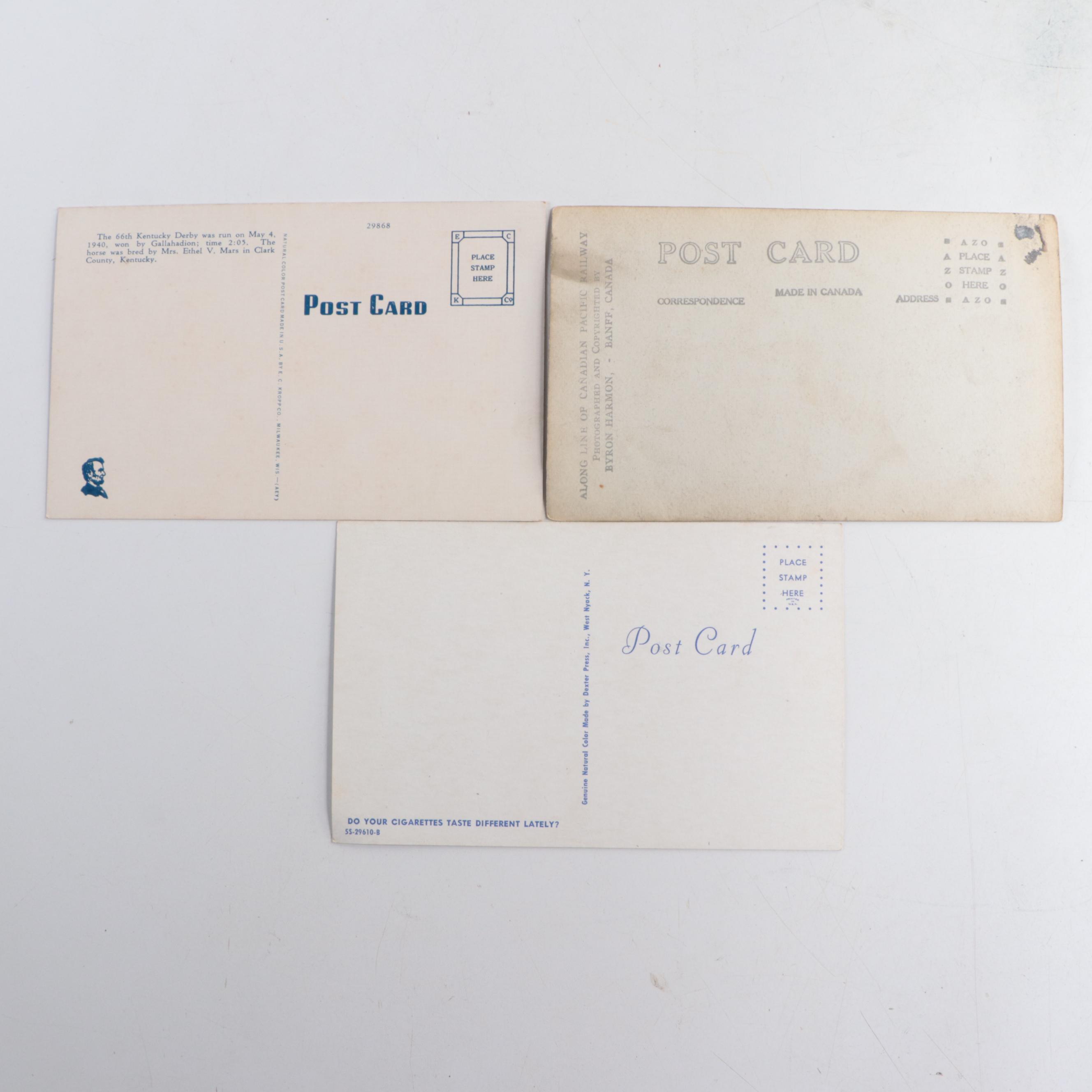 Curt Teich, C. Kropp Co., Byron Harmon, and More Postcards with Other Ephemera