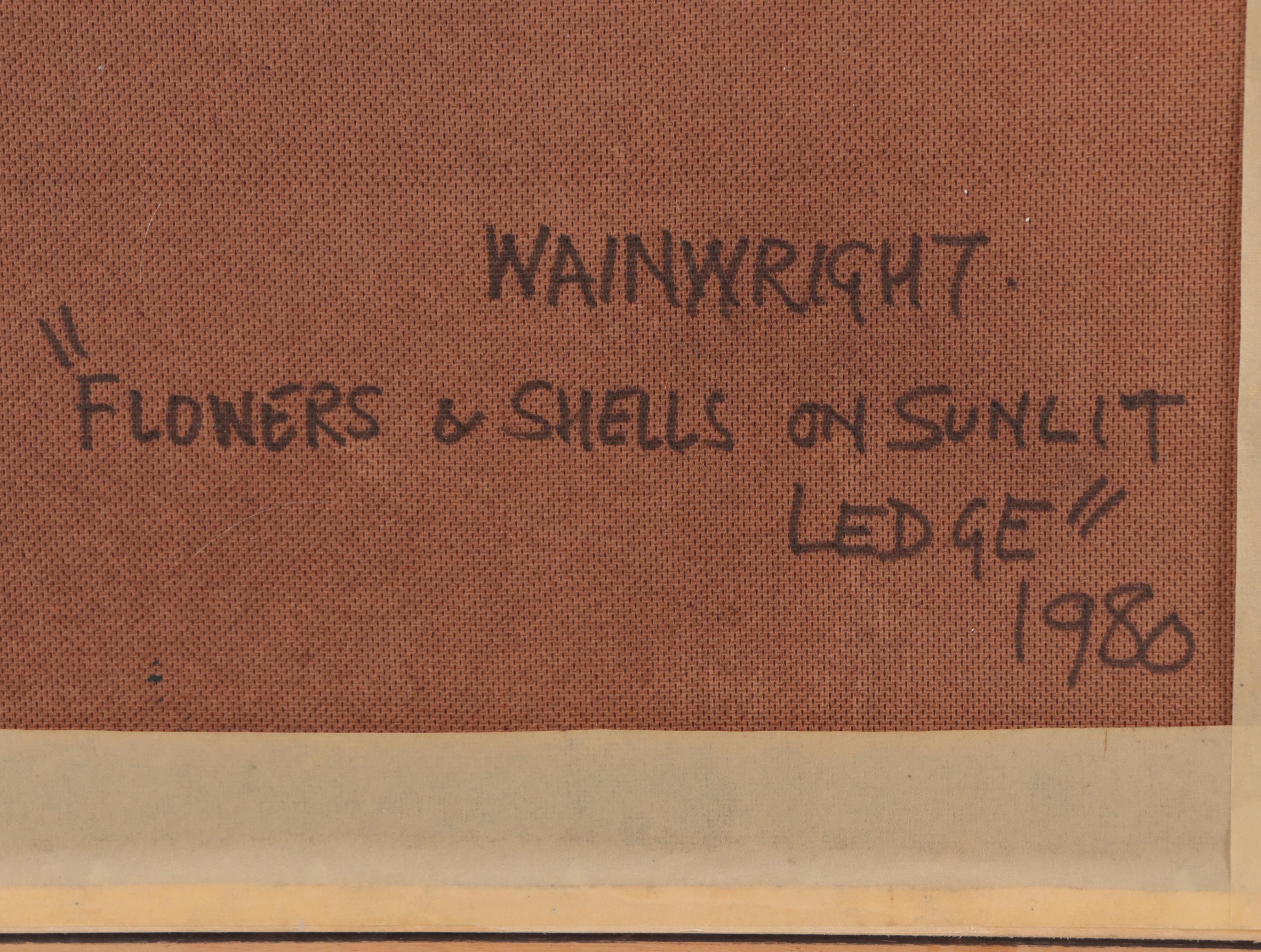 Wainwright Acrylic Painting "Flowers and Shells on Sunset Ledge," 1980