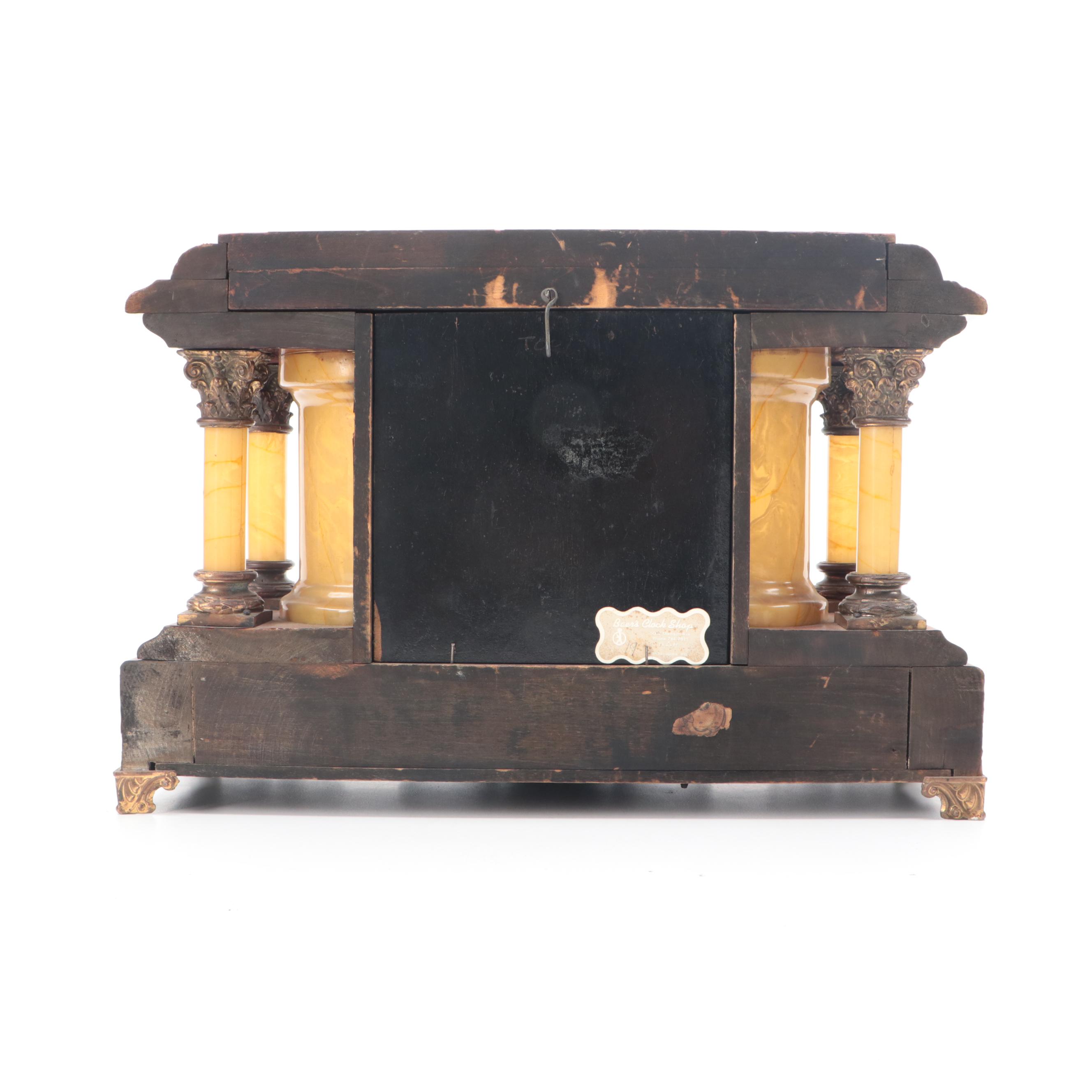 Seth Thomas Hardwood and Adamantine Mantel Clock