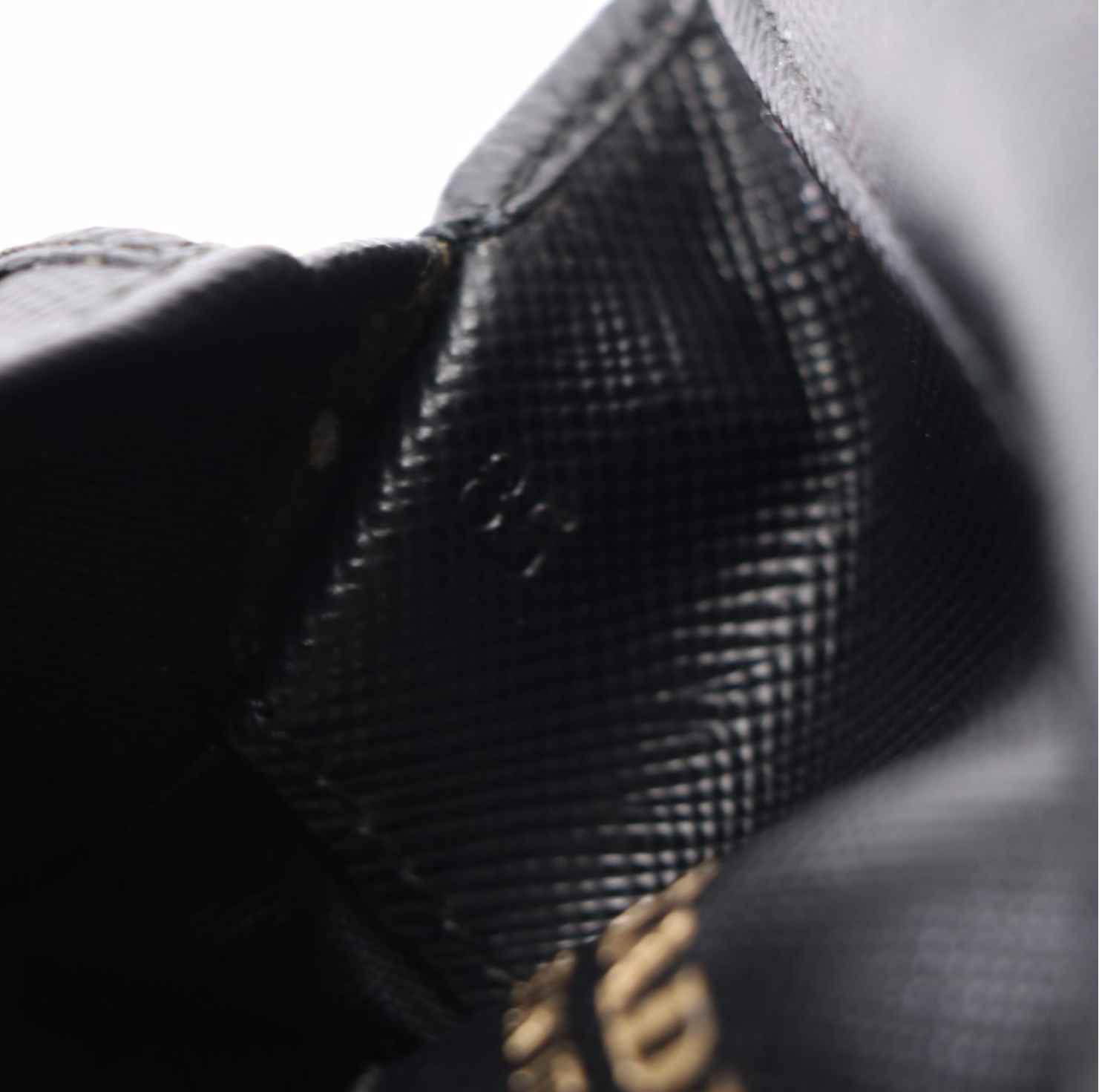 Prada Compact Bow Wallet in Black Saffiano Leather