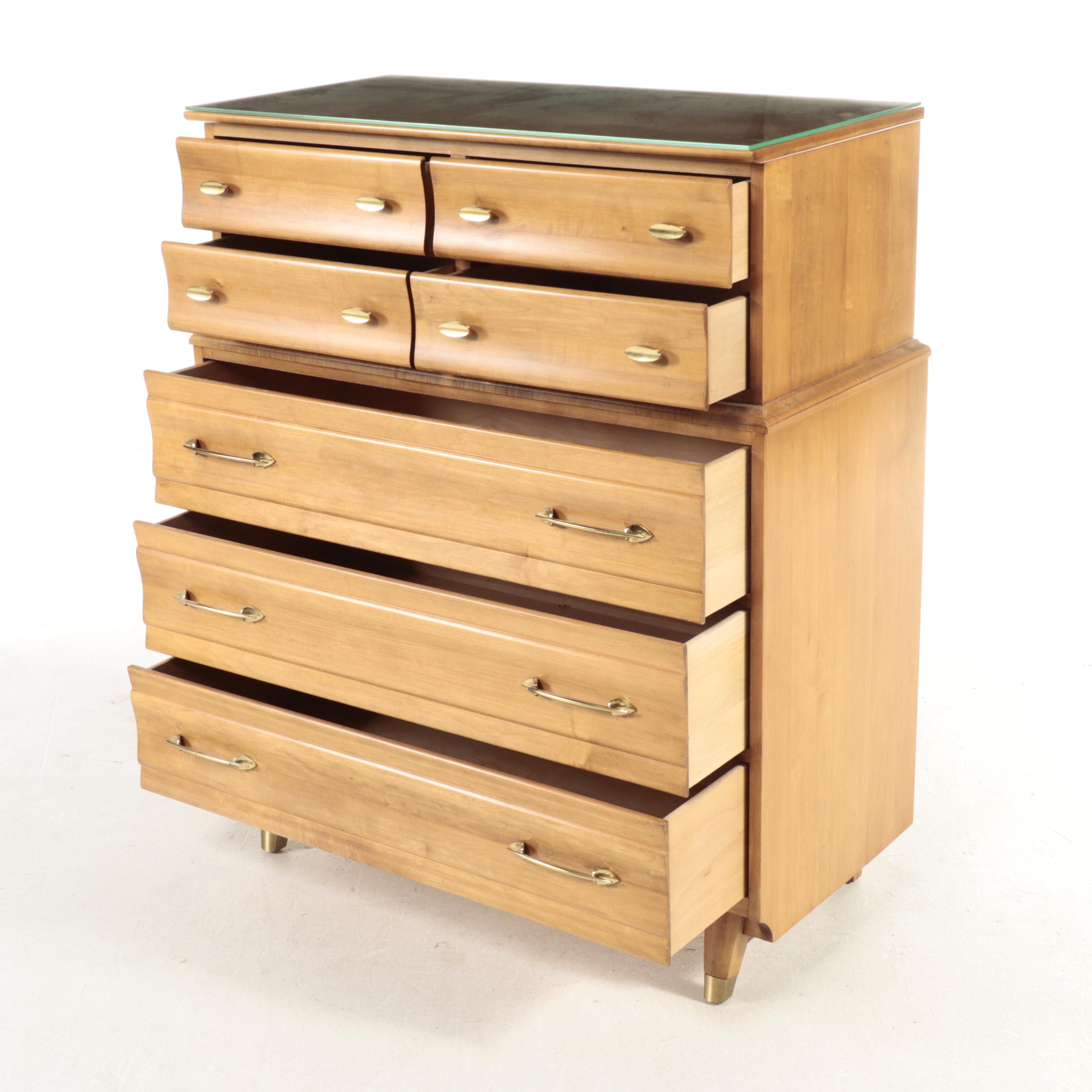 Kling Mid Century Modern Maple Dresser