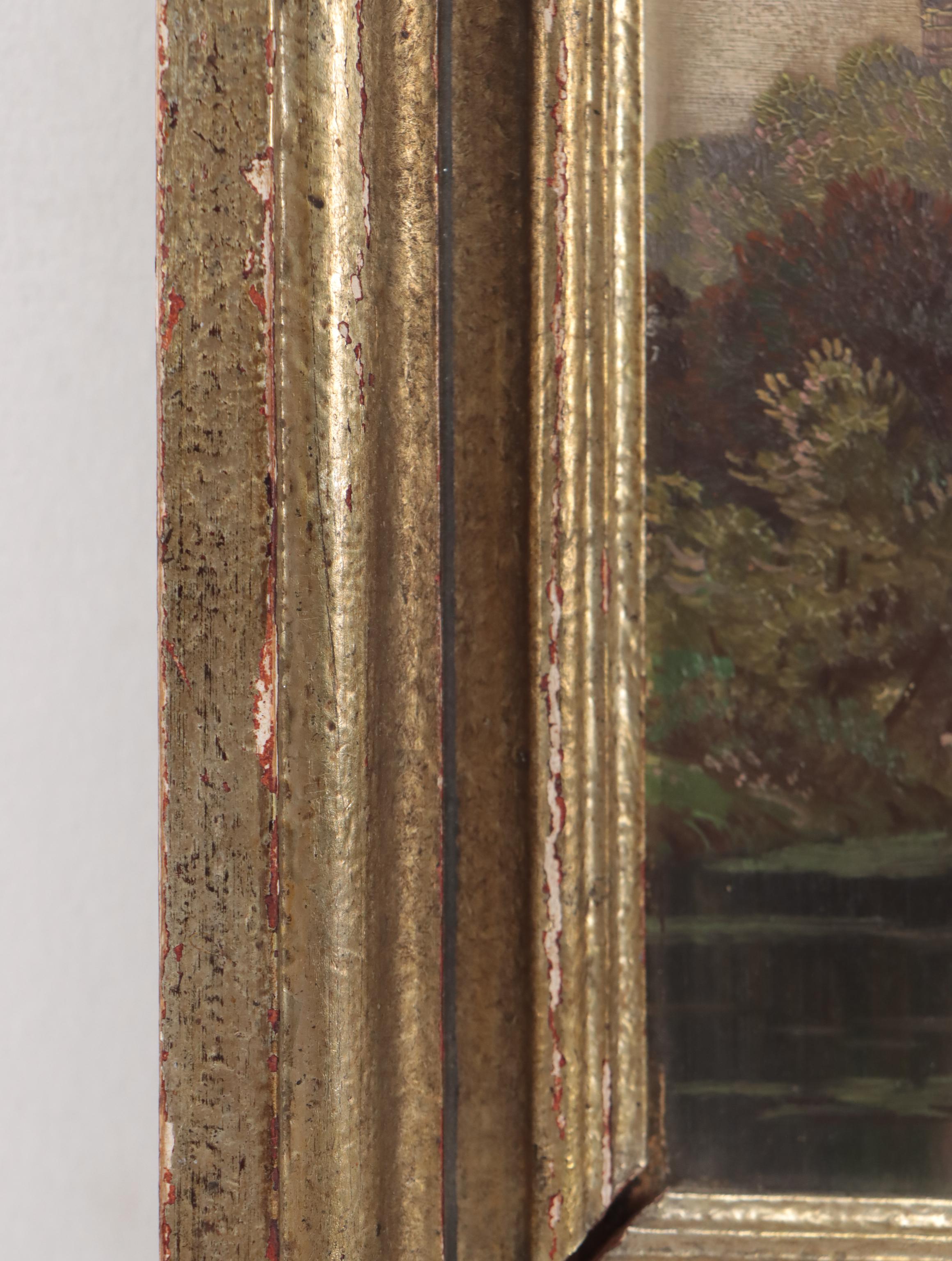 Landscape Oil Painting of Building on a Hill