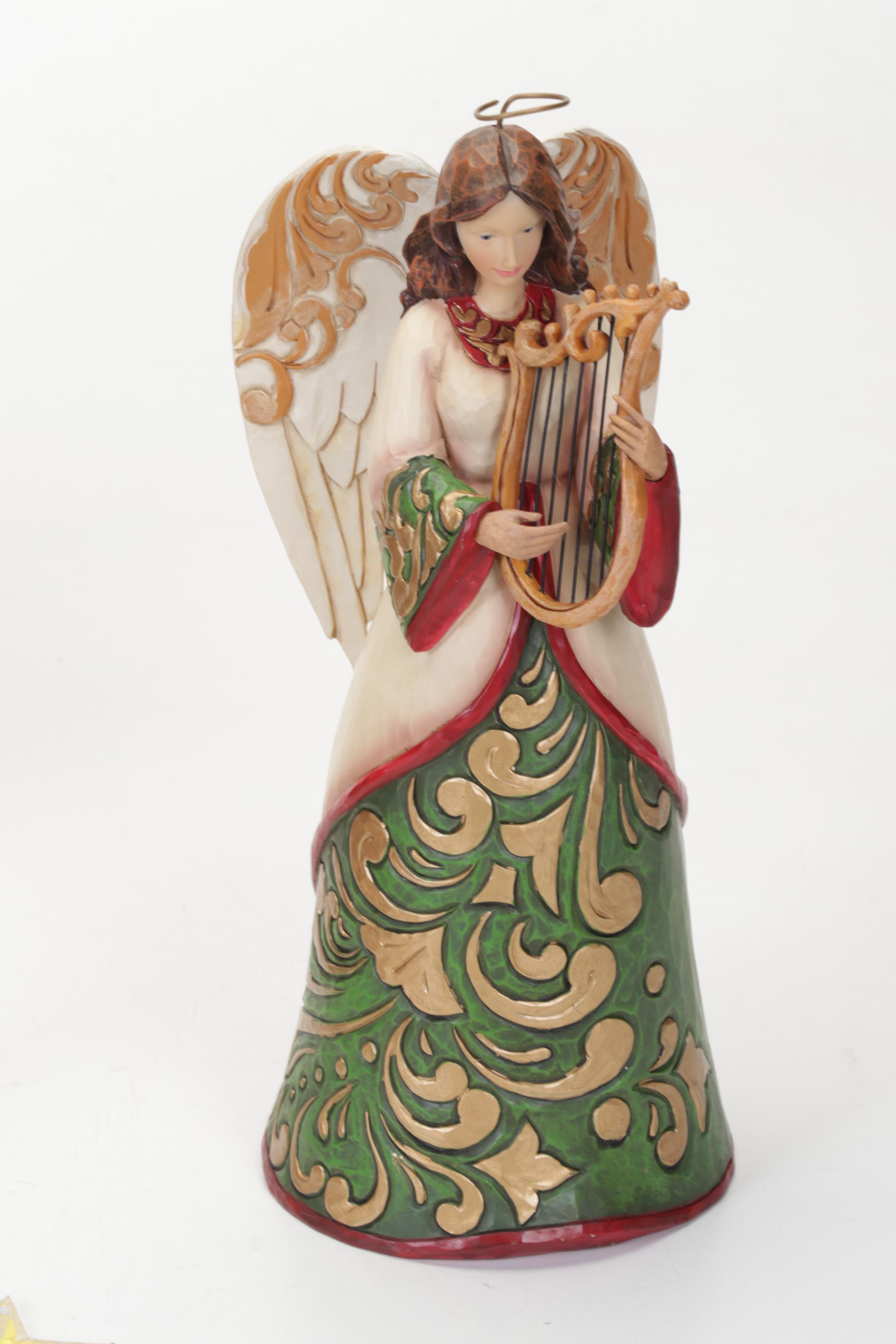Jim Shore Heartwood Creek Nativity, Tabletop "Holiday Harmony" Angel, 2013-2014