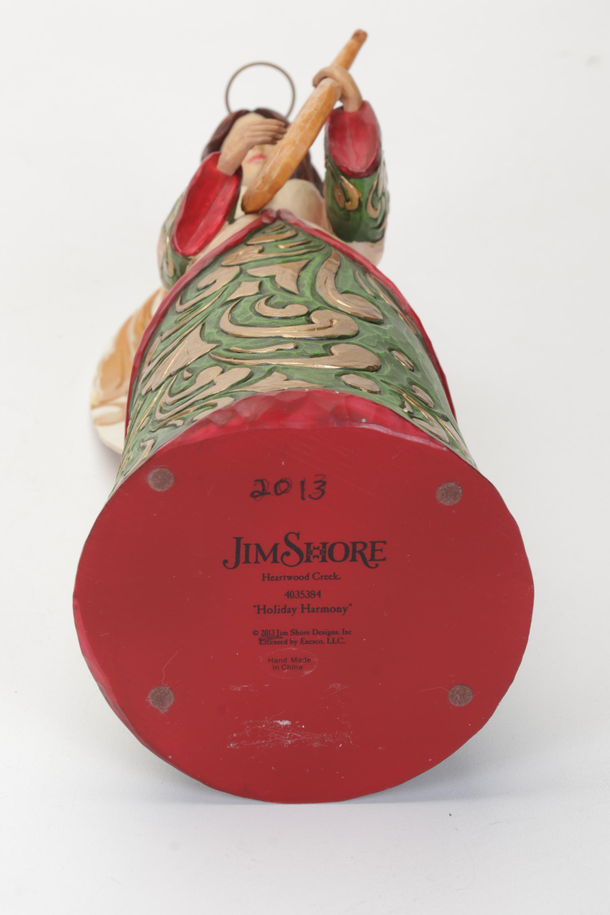 Jim Shore Heartwood Creek Nativity, Tabletop "Holiday Harmony" Angel, 2013-2014