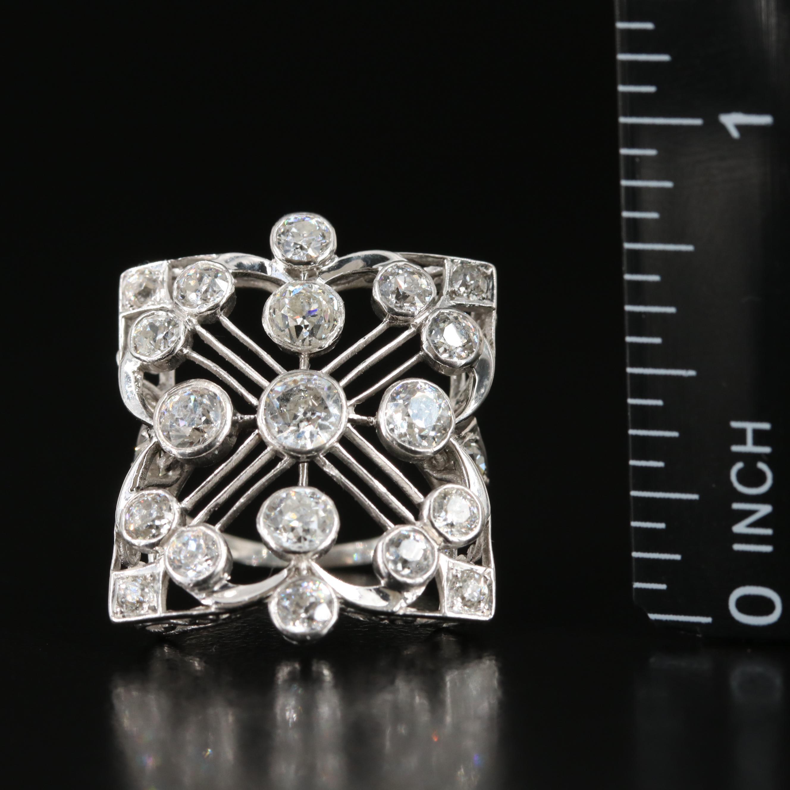 Belle Époque  Platinum 2.03 CT Diamond Ring