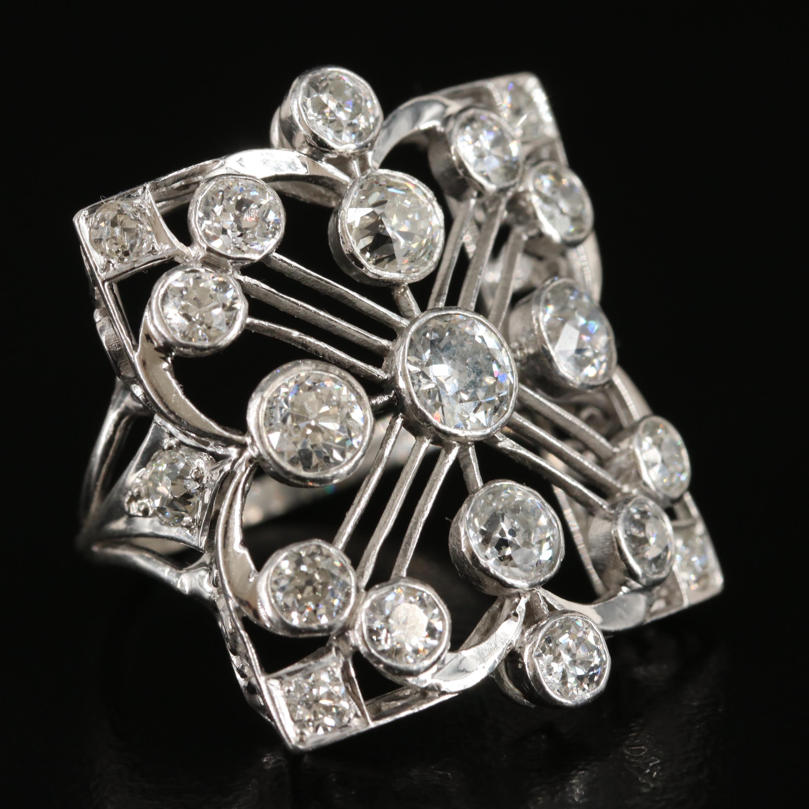 Belle Époque  Platinum 2.03 CT Diamond Ring