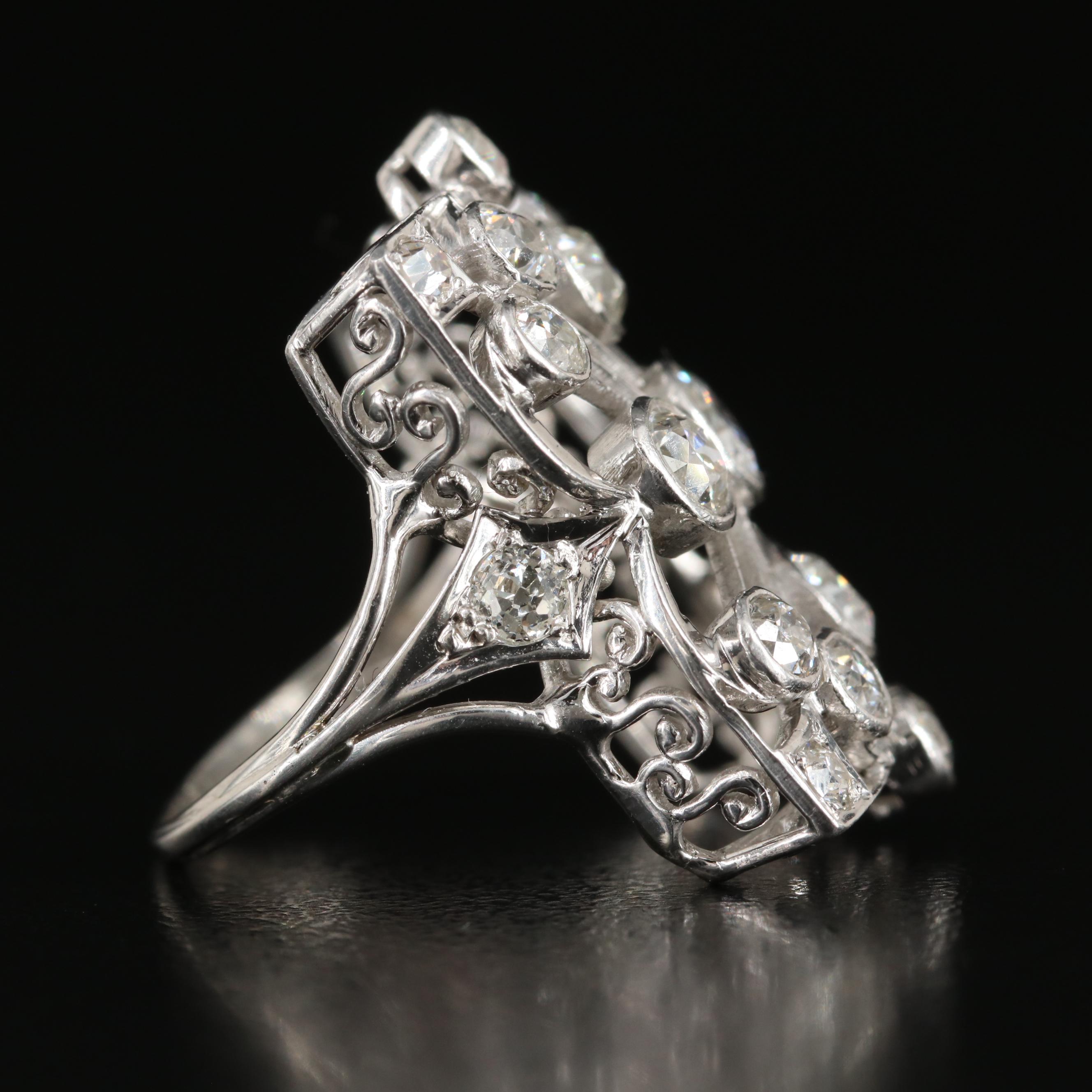 Belle Époque  Platinum 2.03 CT Diamond Ring