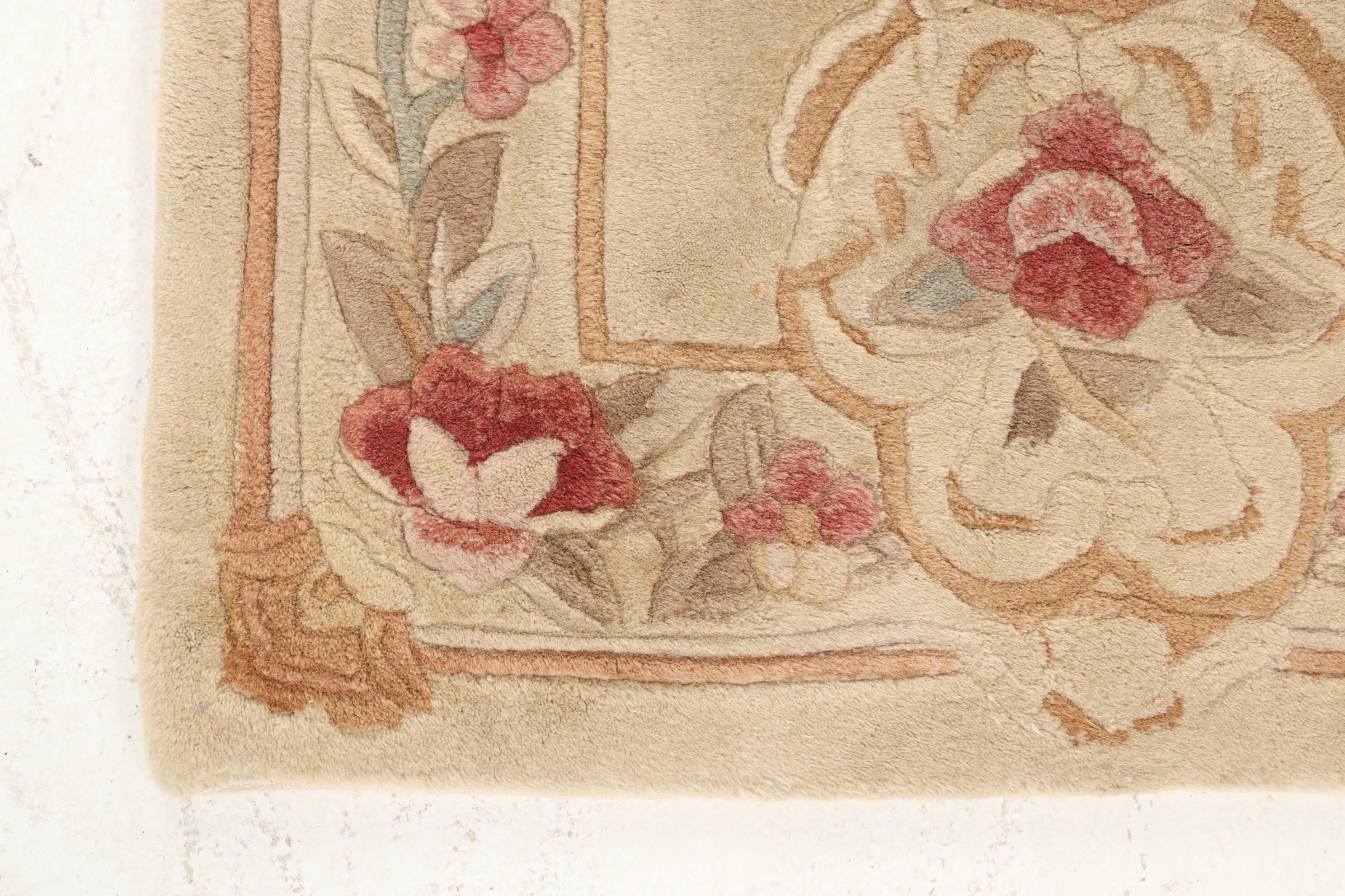 2'5 x 7'1 Hand-Tufted Sino-French Aubusson Carpet Runner