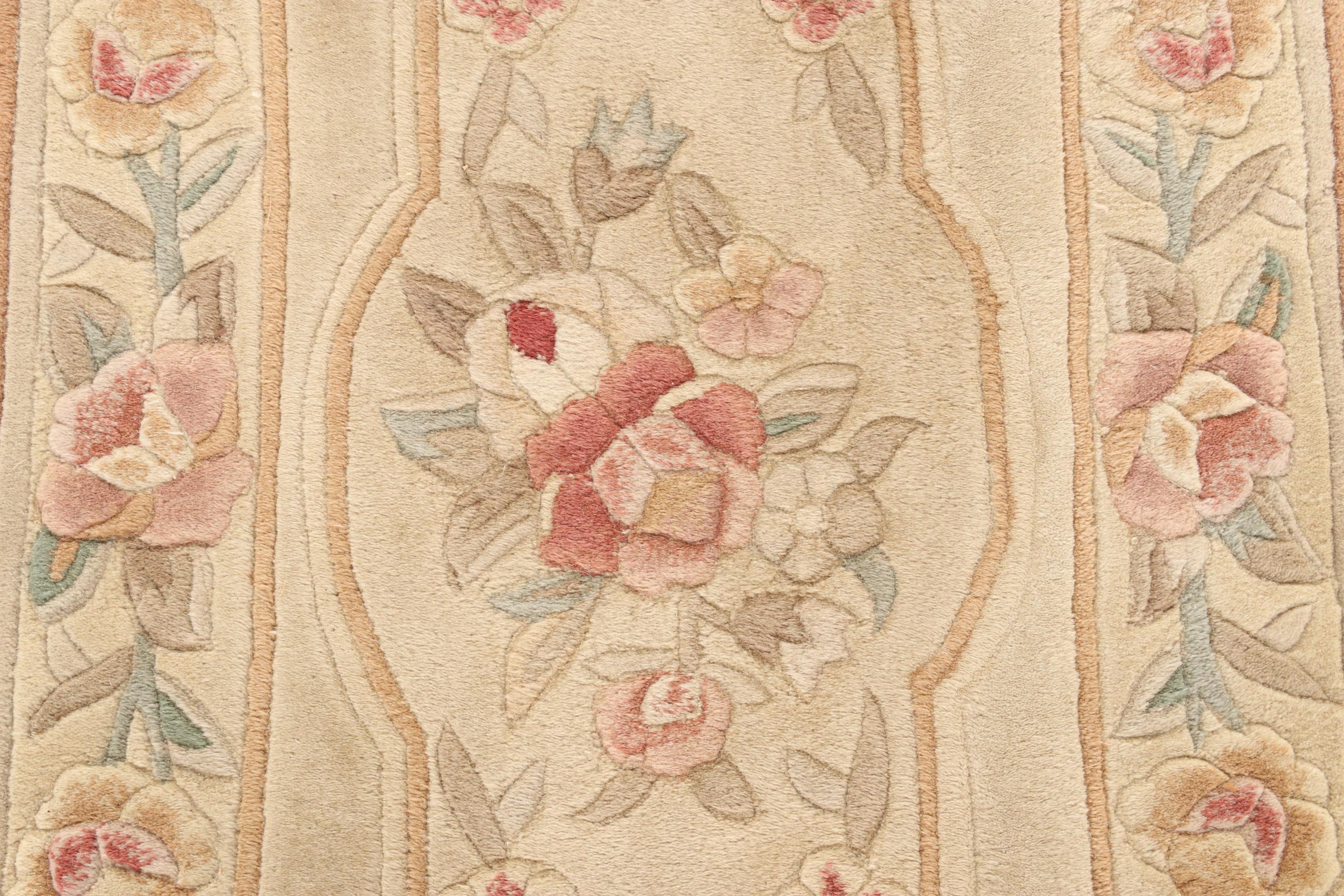 2'5 x 7'1 Hand-Tufted Sino-French Aubusson Carpet Runner