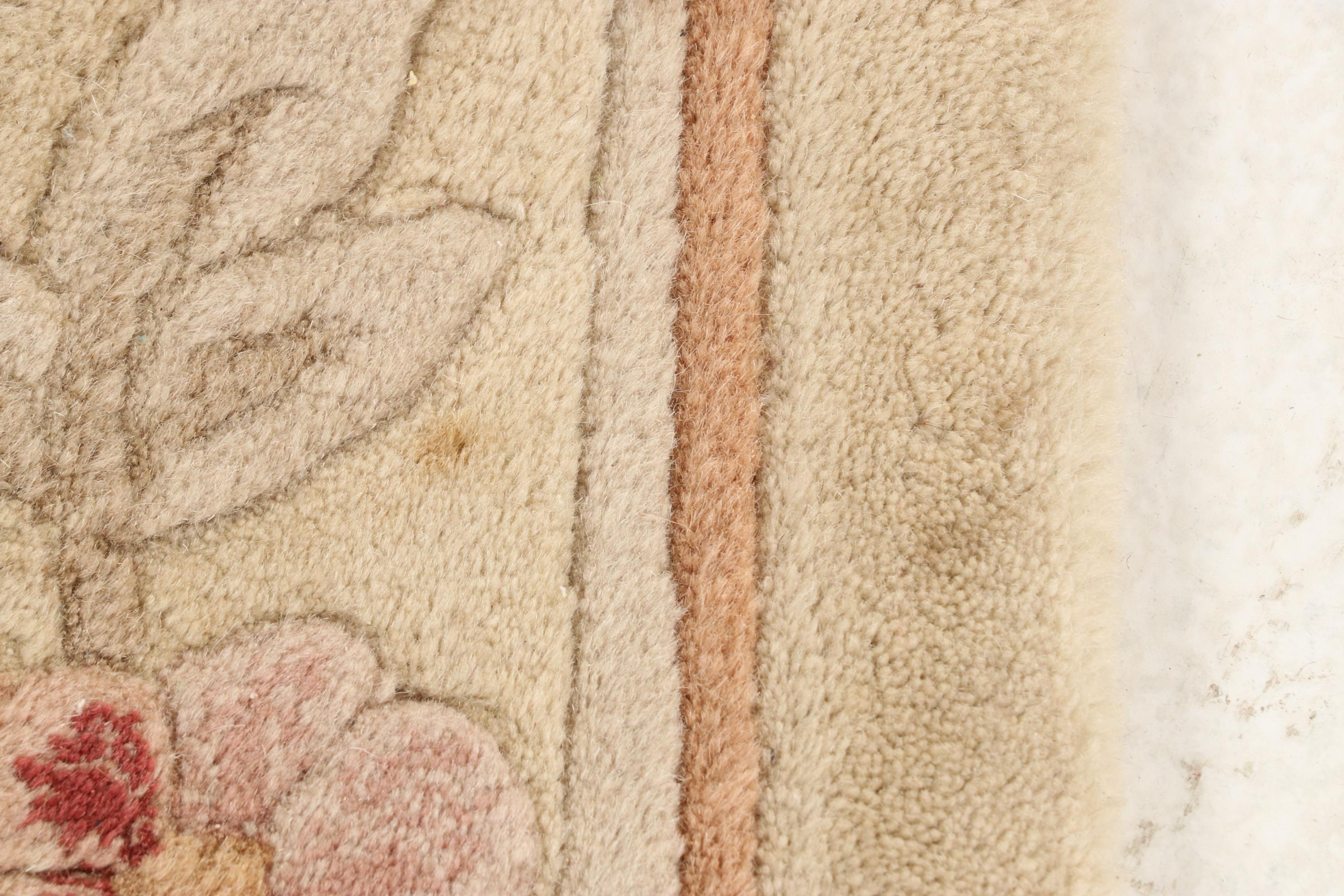 2'5 x 7'1 Hand-Tufted Sino-French Aubusson Carpet Runner