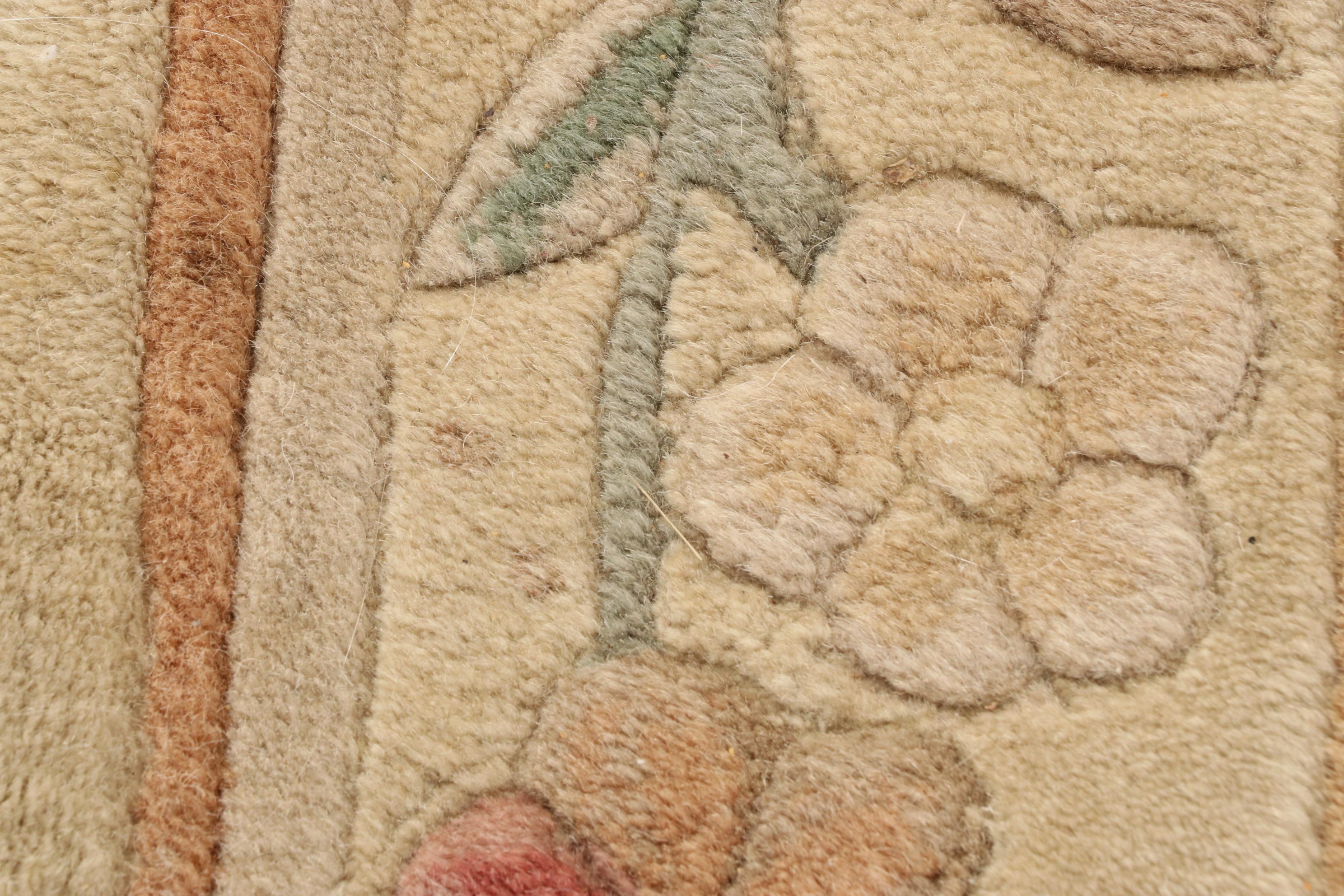 2'5 x 7'1 Hand-Tufted Sino-French Aubusson Carpet Runner