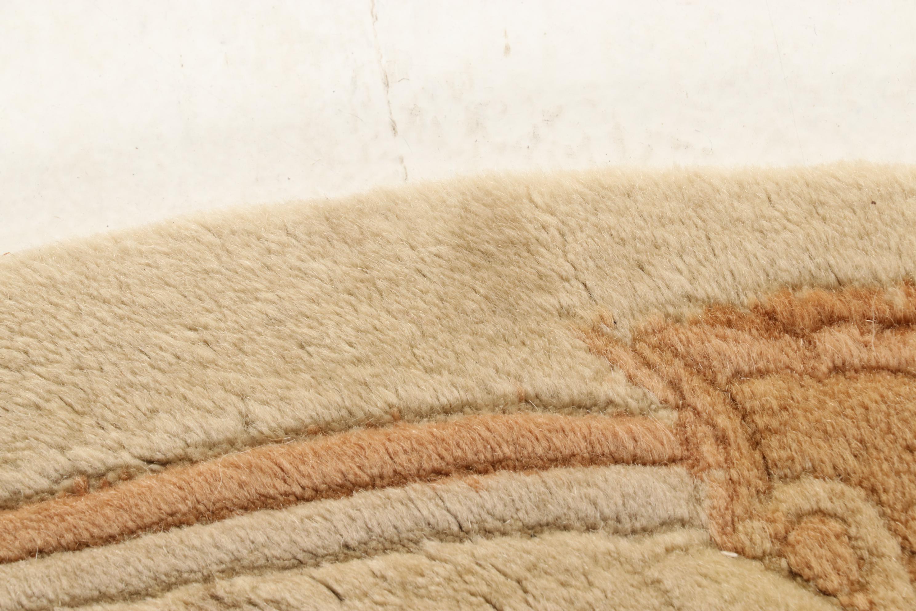 2'5 x 7'1 Hand-Tufted Sino-French Aubusson Carpet Runner