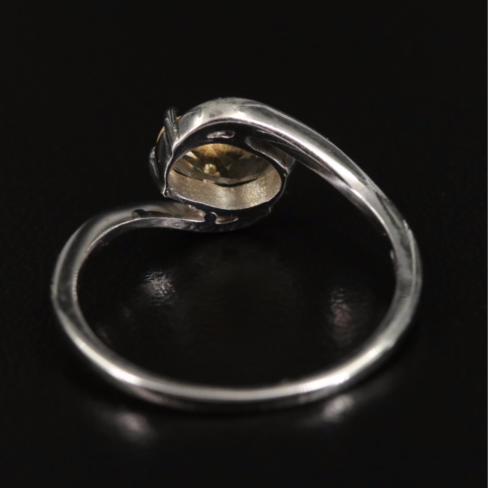 Sterling Citrine Bypass Ring