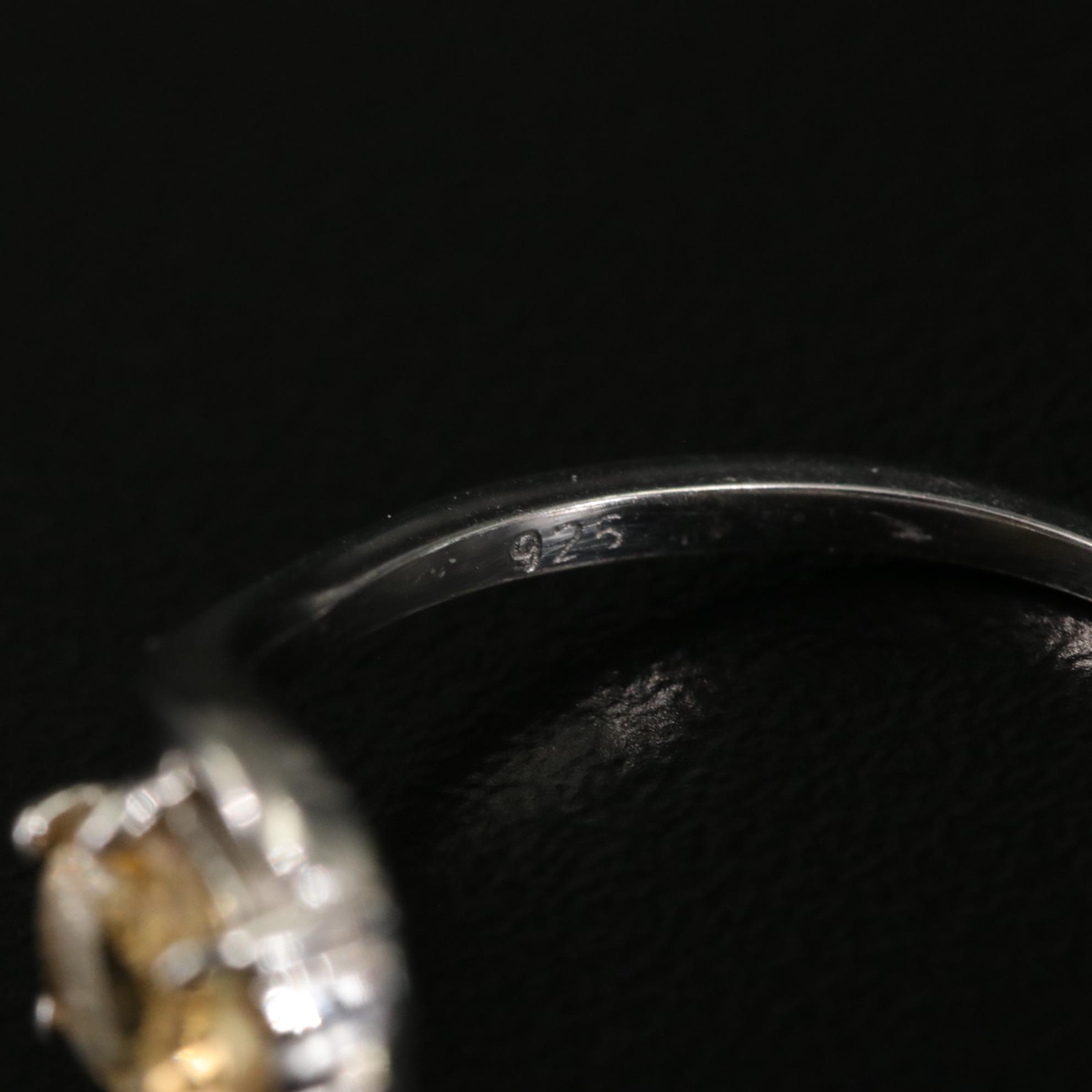 Sterling Citrine Bypass Ring