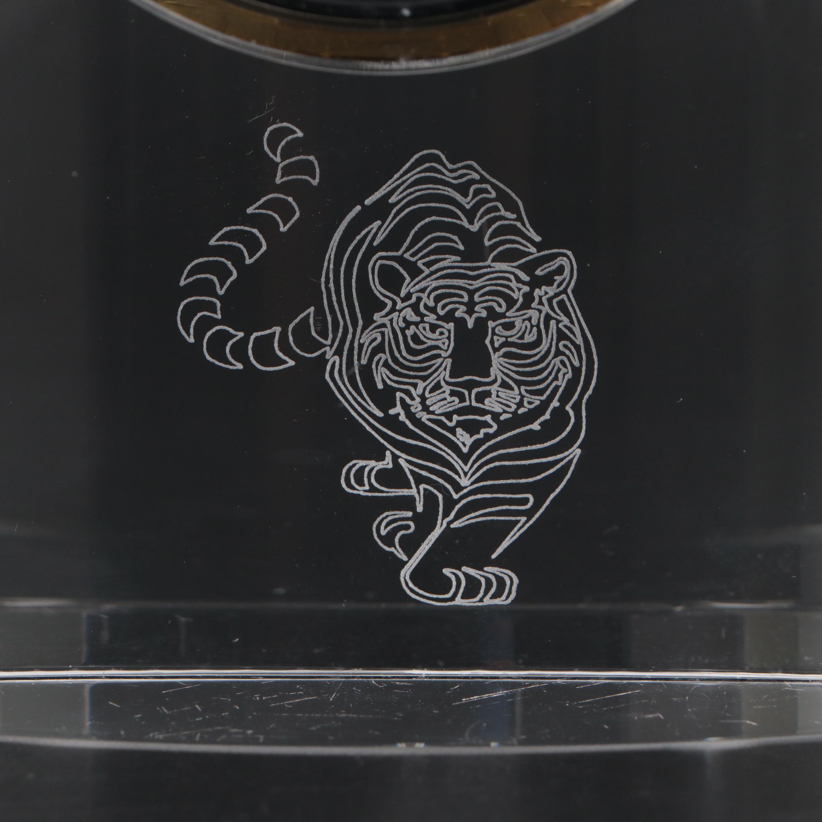 Movado Crystal Elliptical Desk Clock