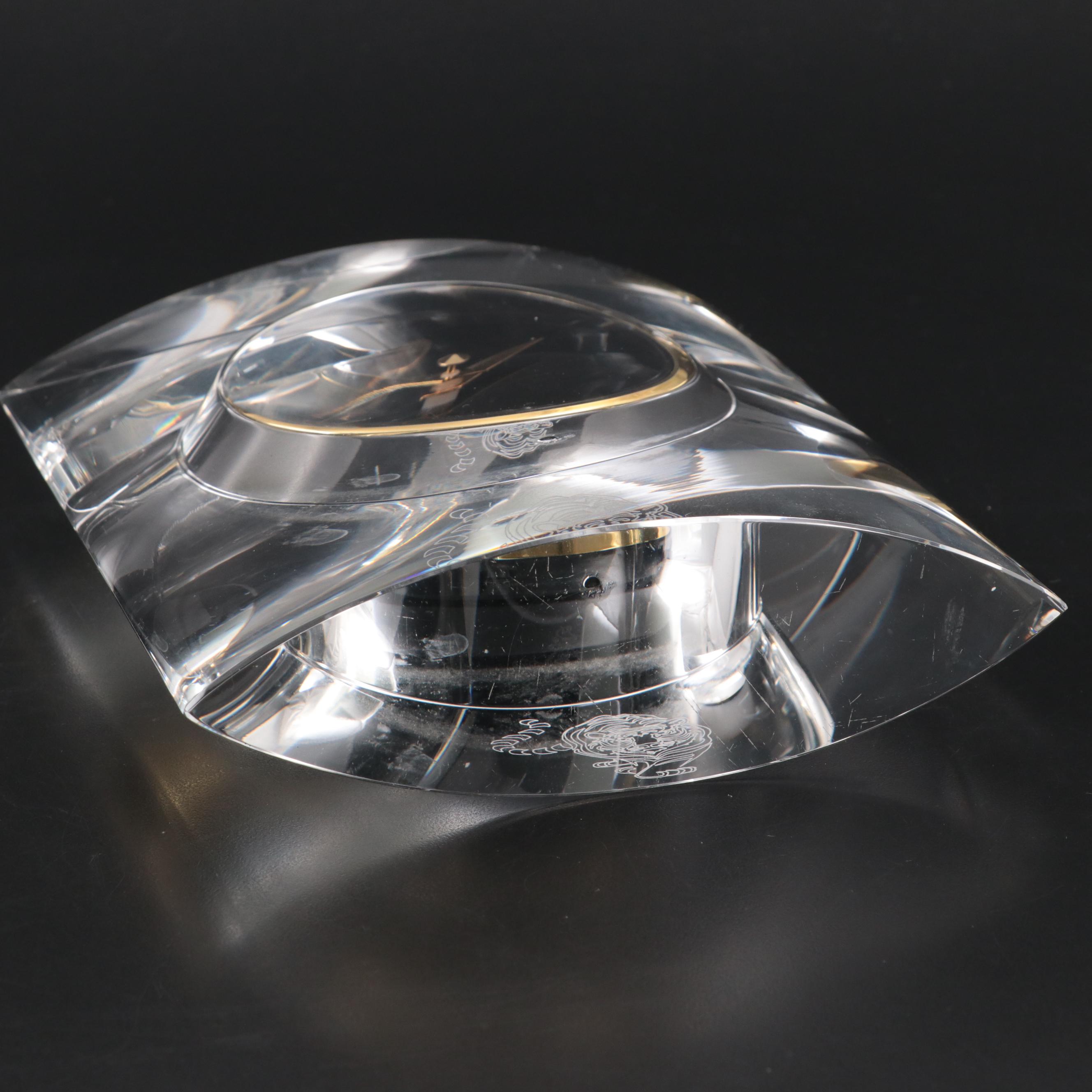 Movado Crystal Elliptical Desk Clock