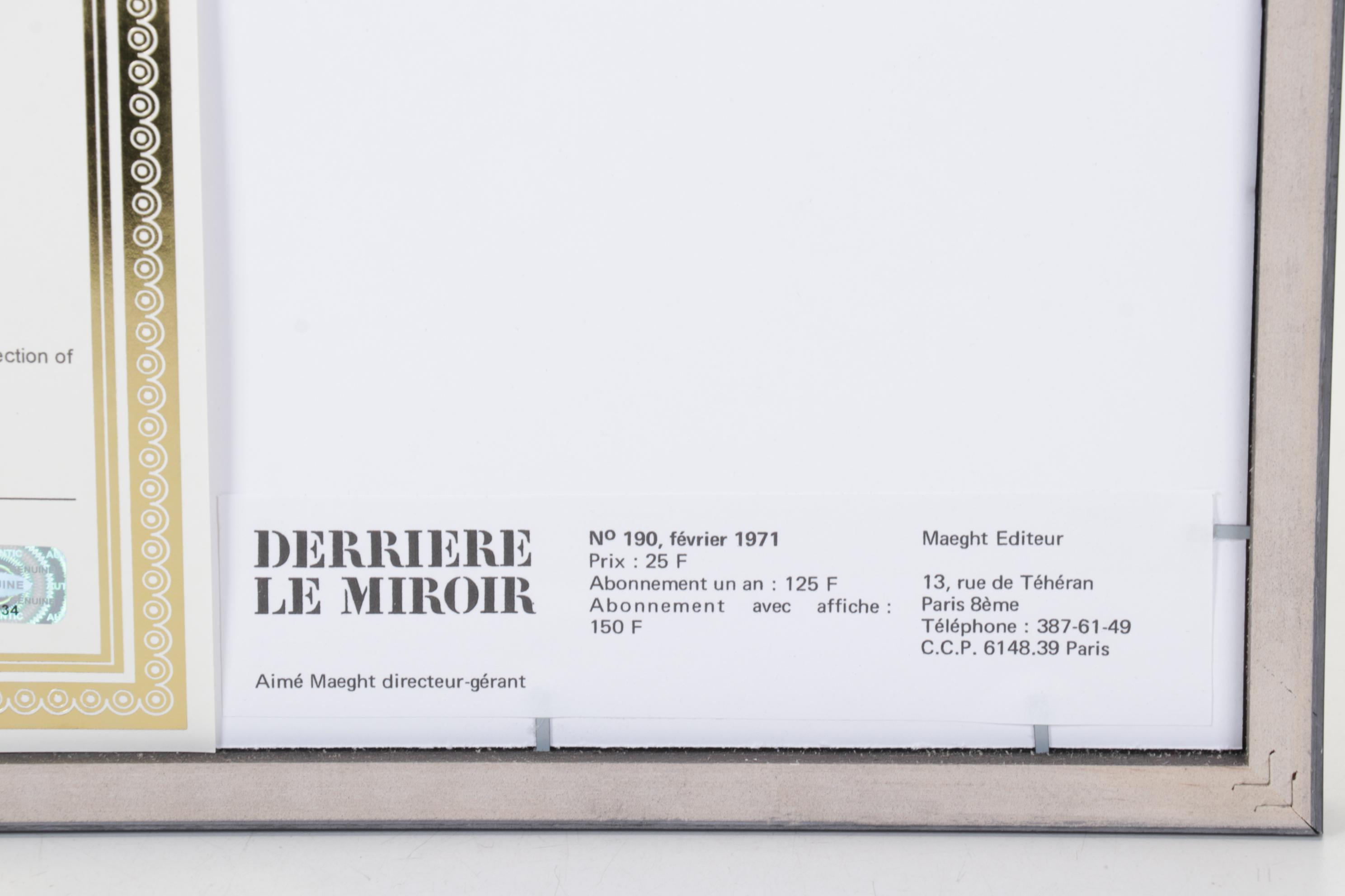 Alexander Calder Color Lithograph for "Derrière le Miroir," 1971