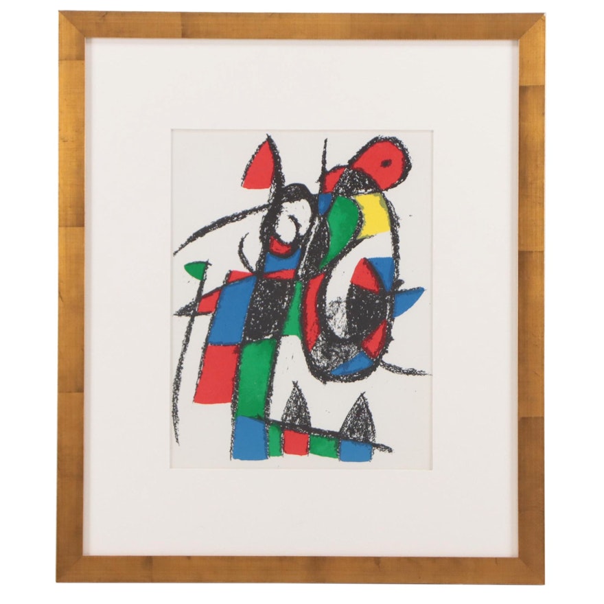 Joan Miró Abstract Lithograph, 1975