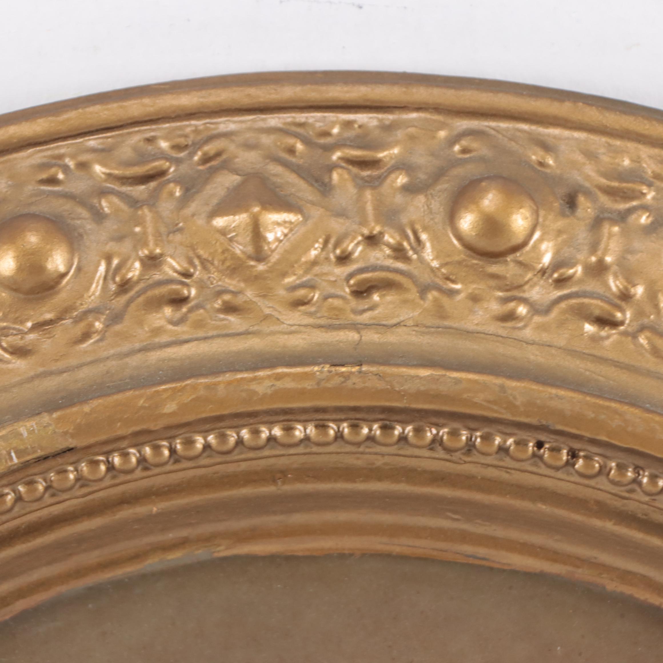 Hand-Painted Portrait Porcelain Plaque of Woman, Circa 1900