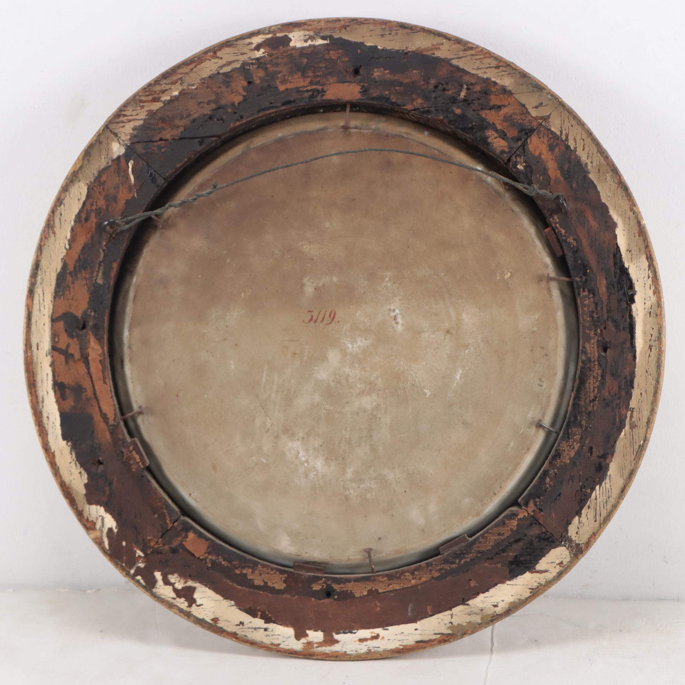 Hand-Painted Portrait Porcelain Plaque of Woman, Circa 1900