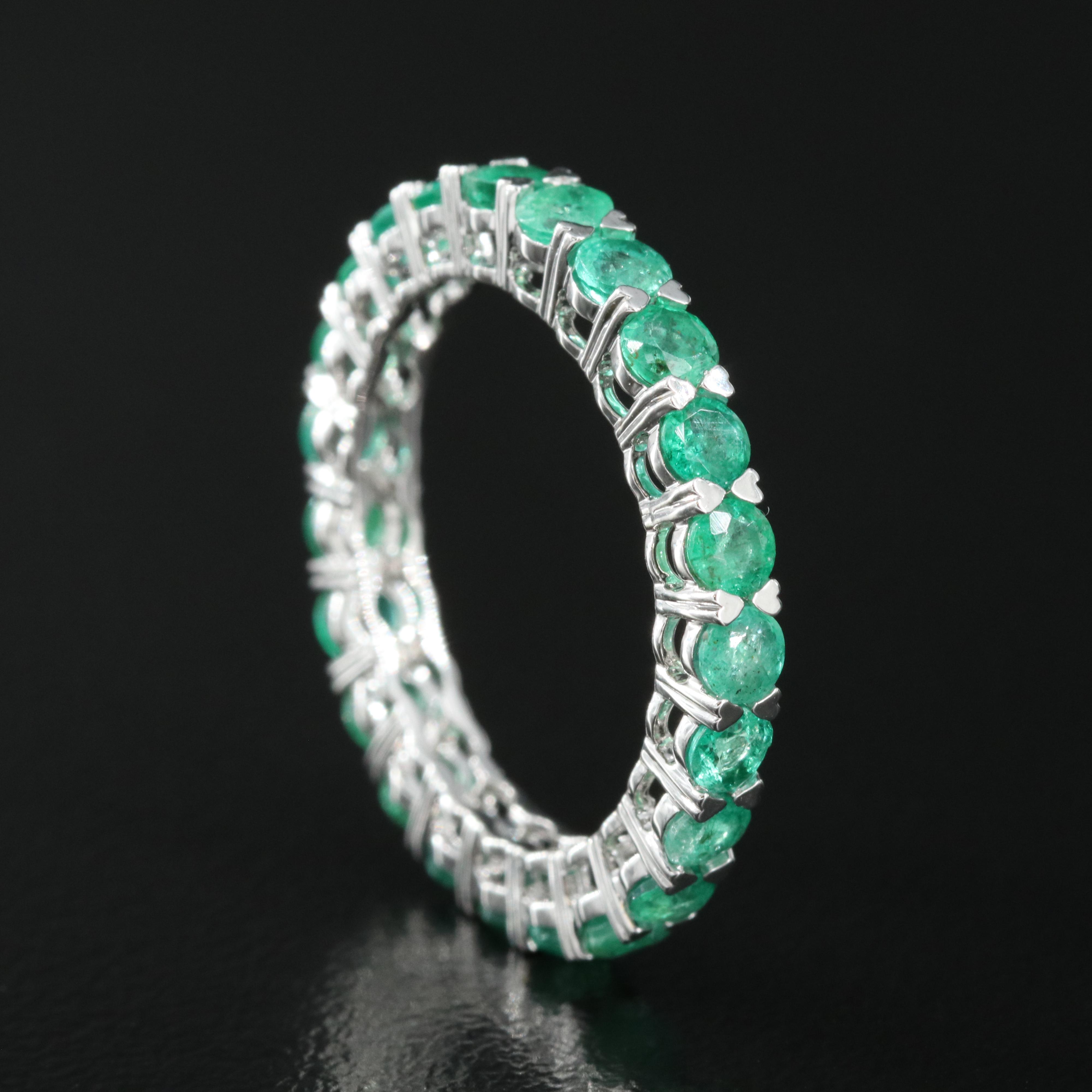 14K 1.82 CTW Emerald Eternity Band