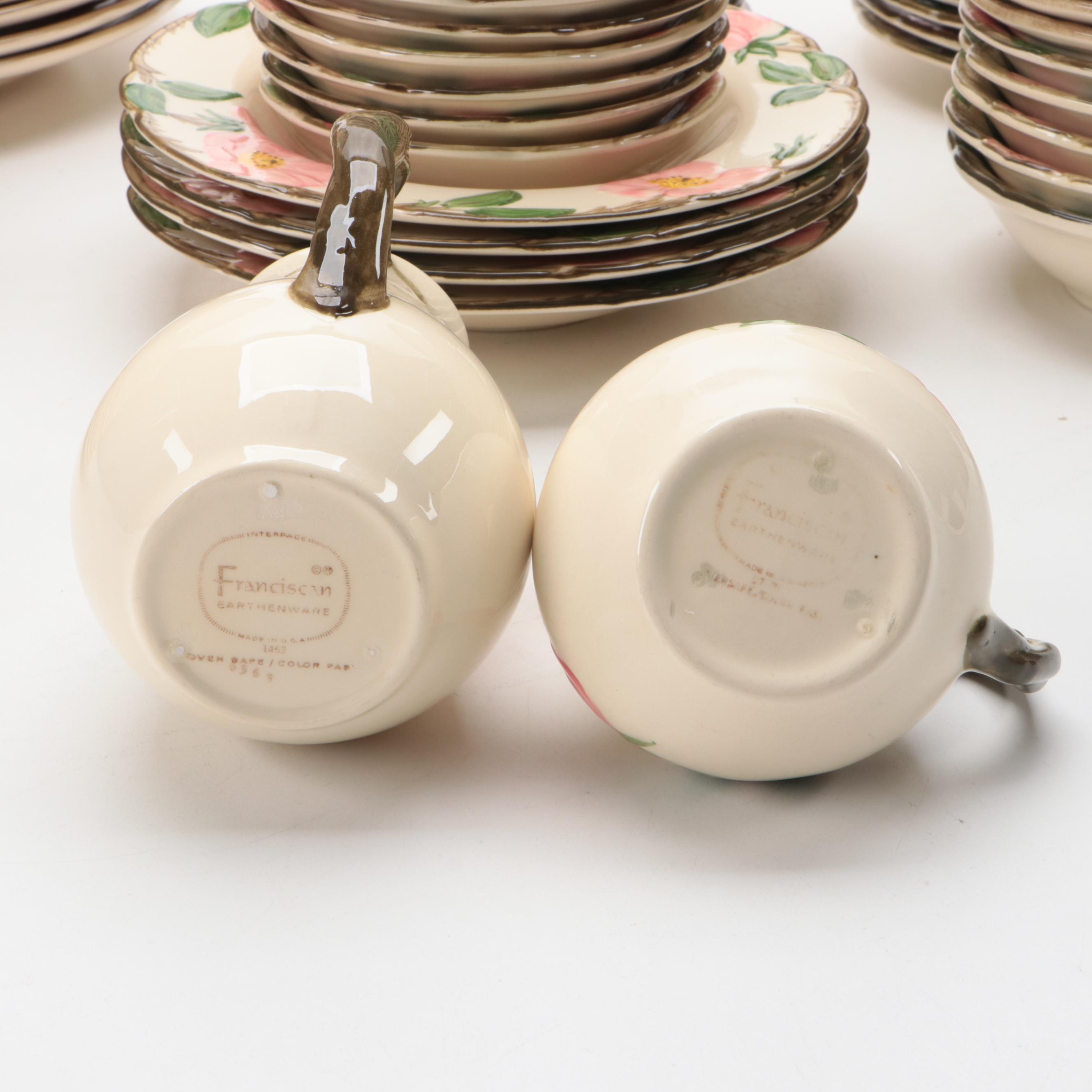 Franciscan "Desert Rose" Dinnerware and Table Accessories, Mid to Late-20th C.