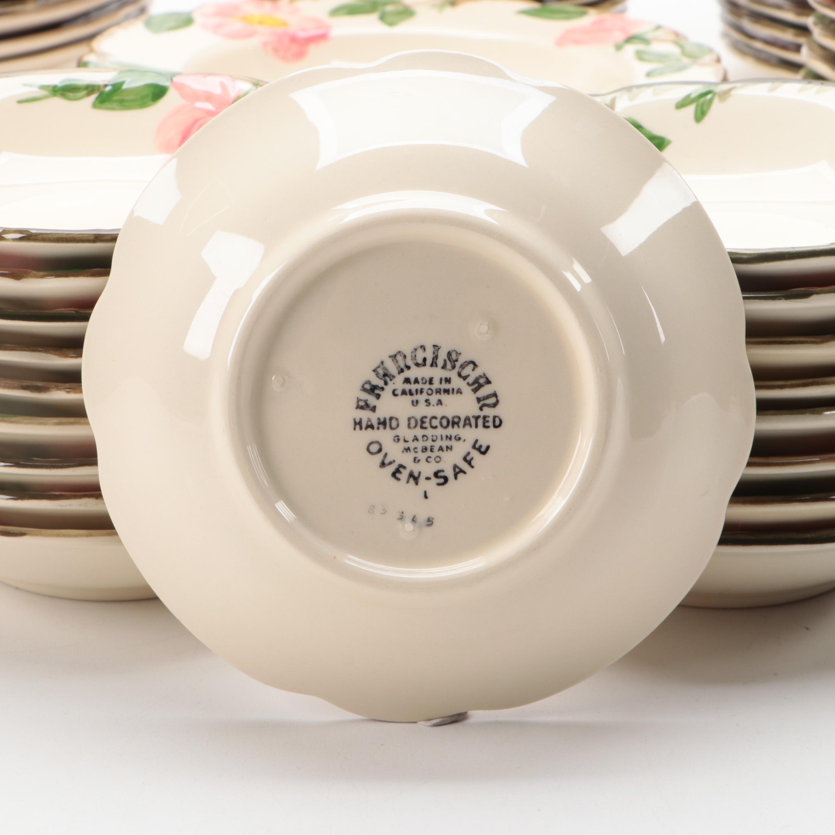 Franciscan "Desert Rose" Dinnerware and Table Accessories, Mid to Late-20th C.