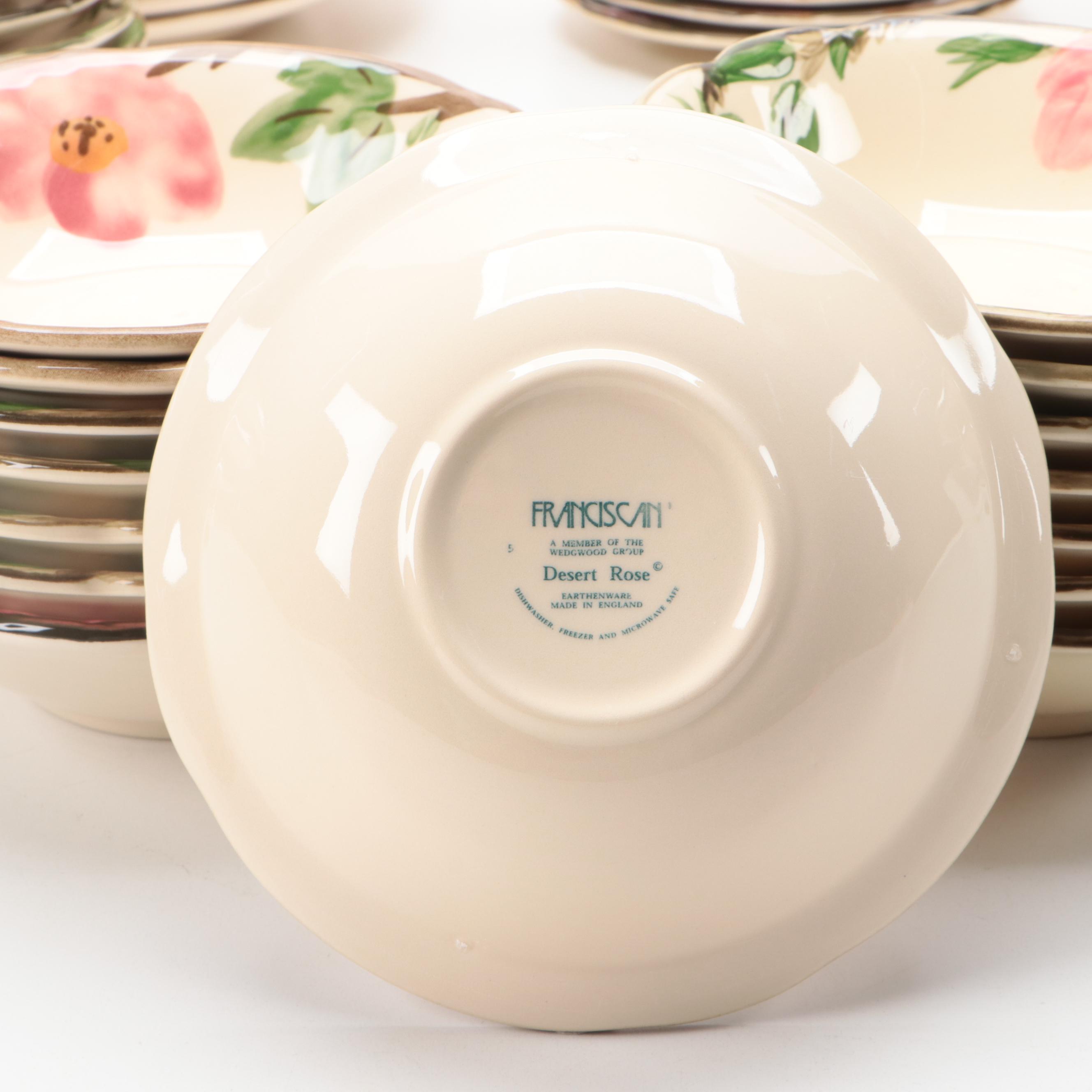 Franciscan "Desert Rose" Dinnerware and Table Accessories, Mid to Late-20th C.