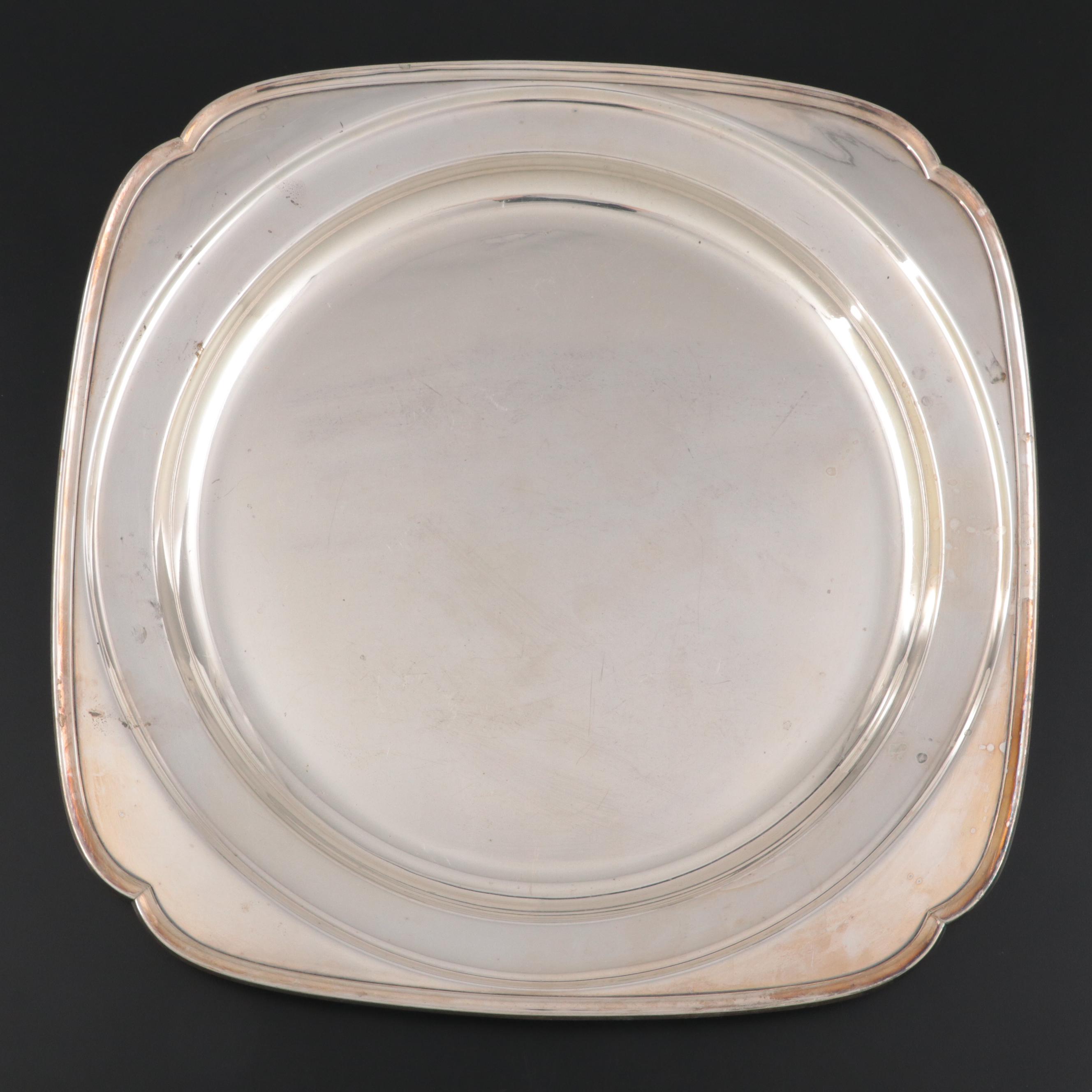 International "Lord Saybrook" Sterling Silver Goblets with Robert Ensko Tray