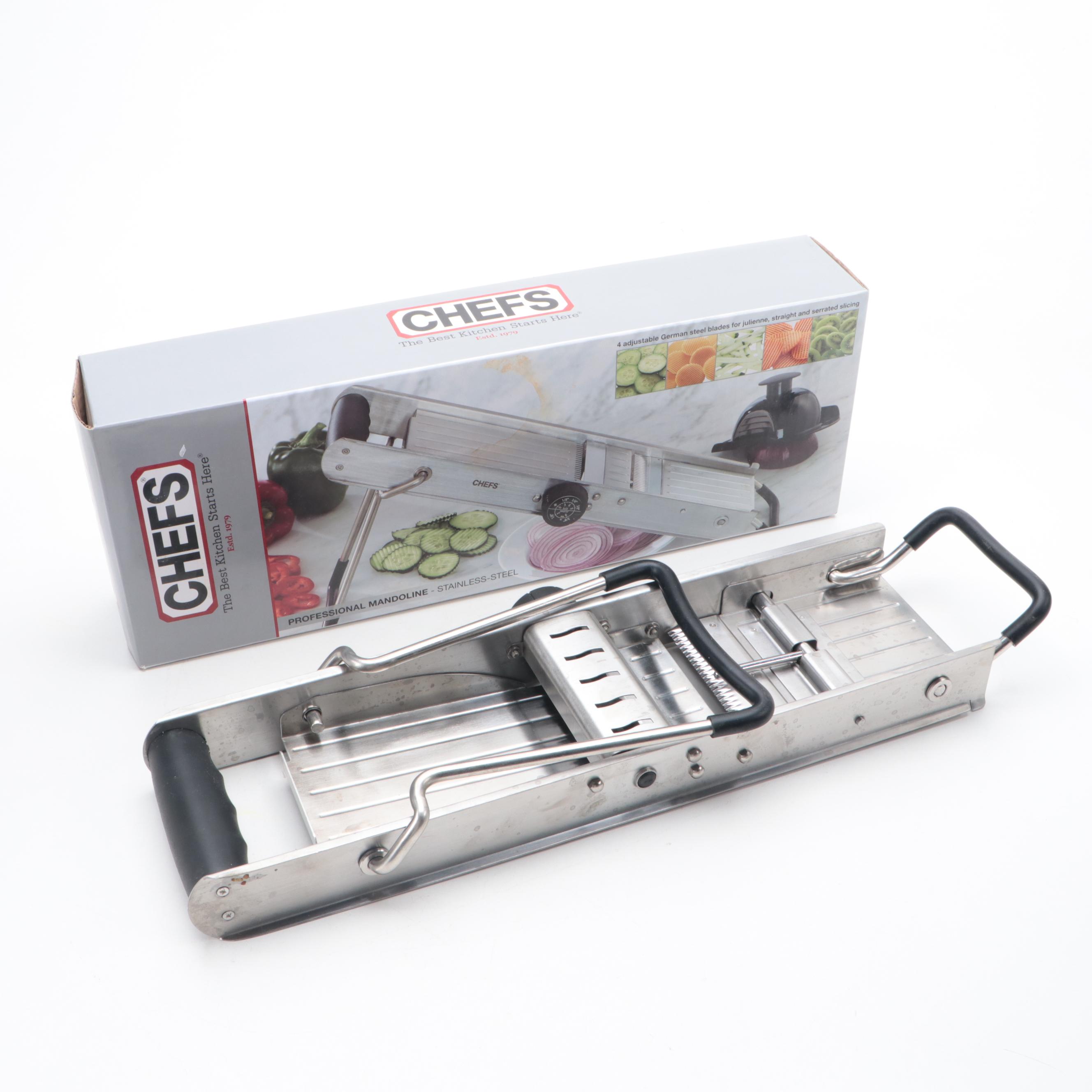 Chefs Stainless Steel Professional Mandoline and Fullstar Vegetable Chopper Plus