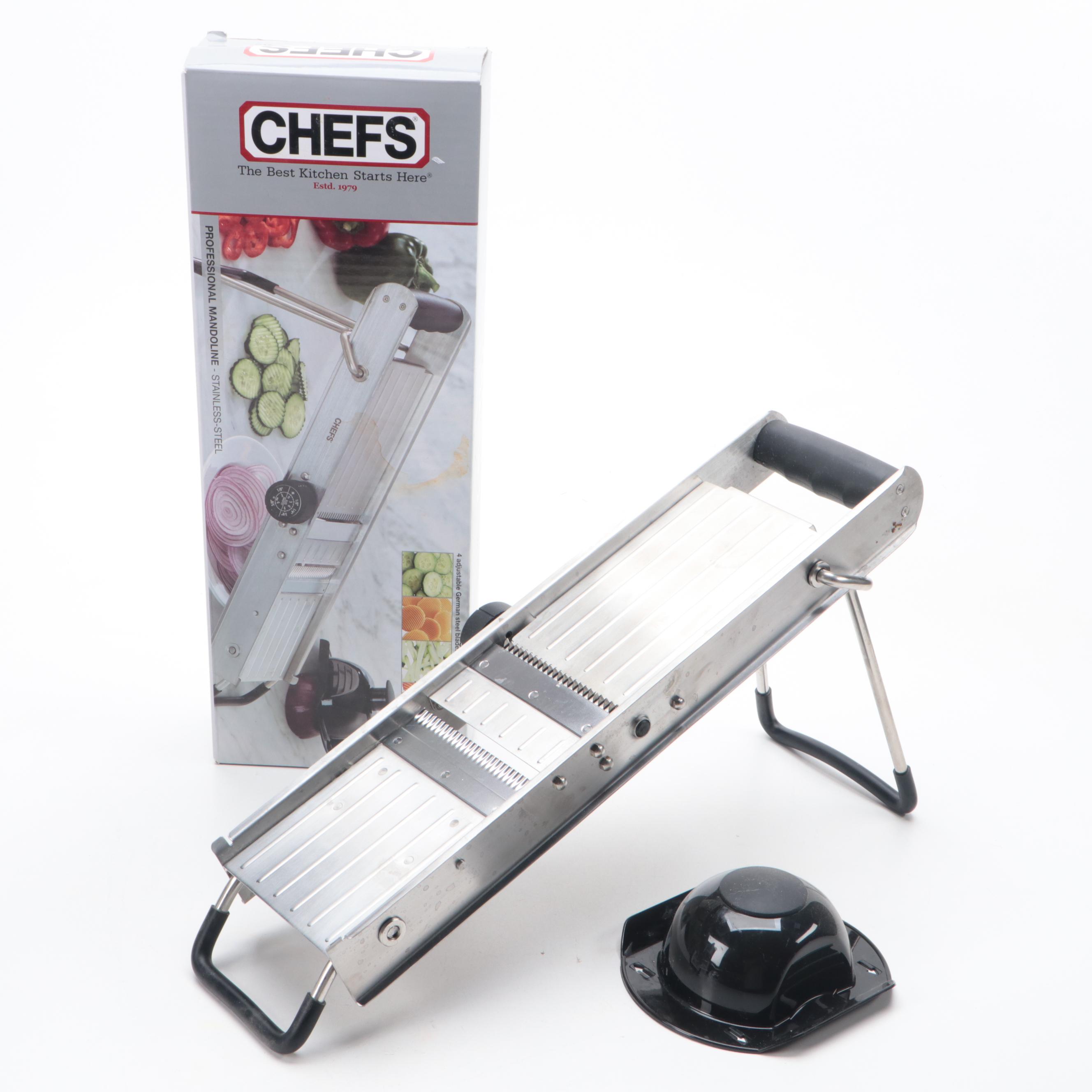 Chefs Stainless Steel Professional Mandoline and Fullstar Vegetable Chopper Plus