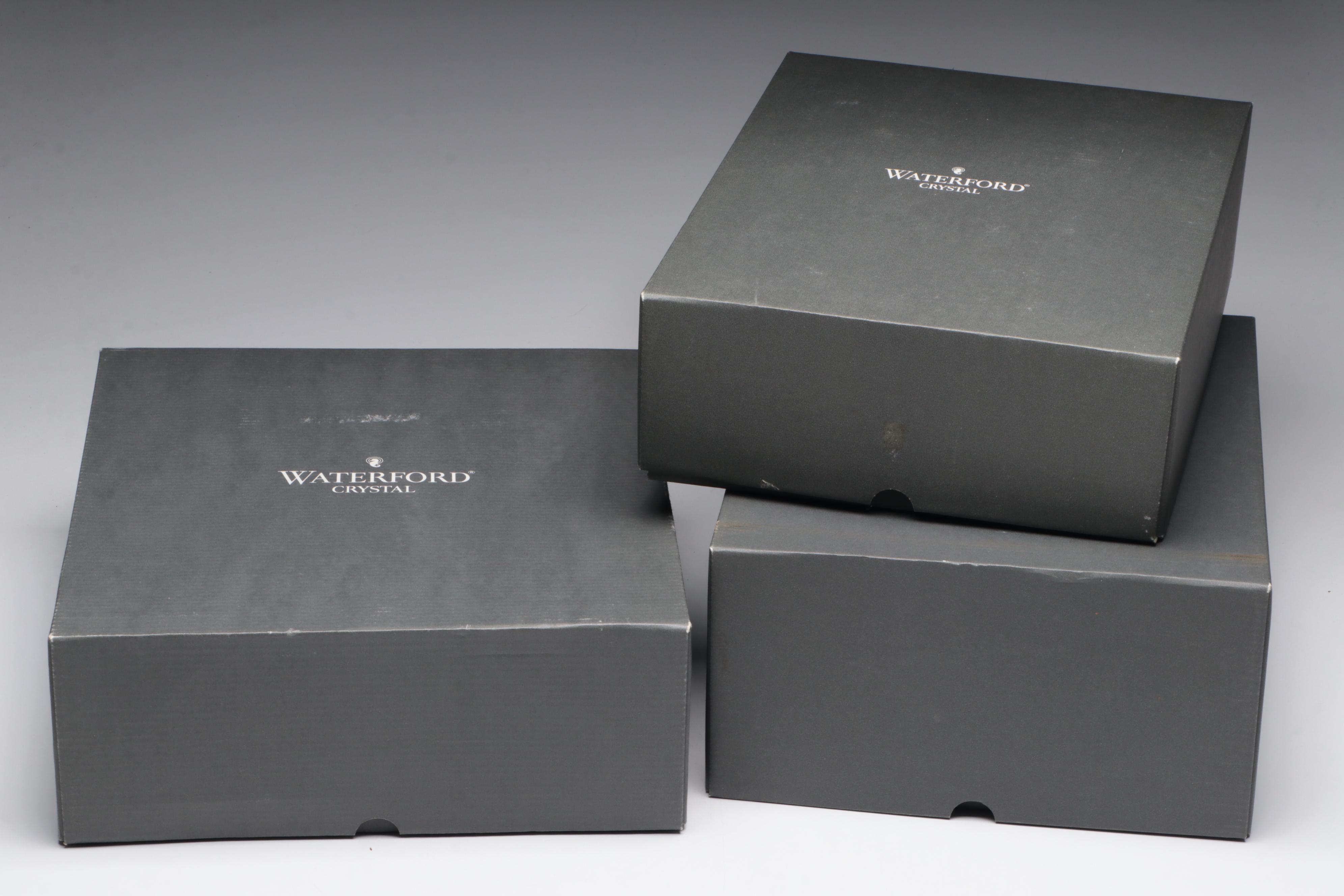 Waterford Crystal "Clarendon Ruby" Hock Wine and Martini Glasses