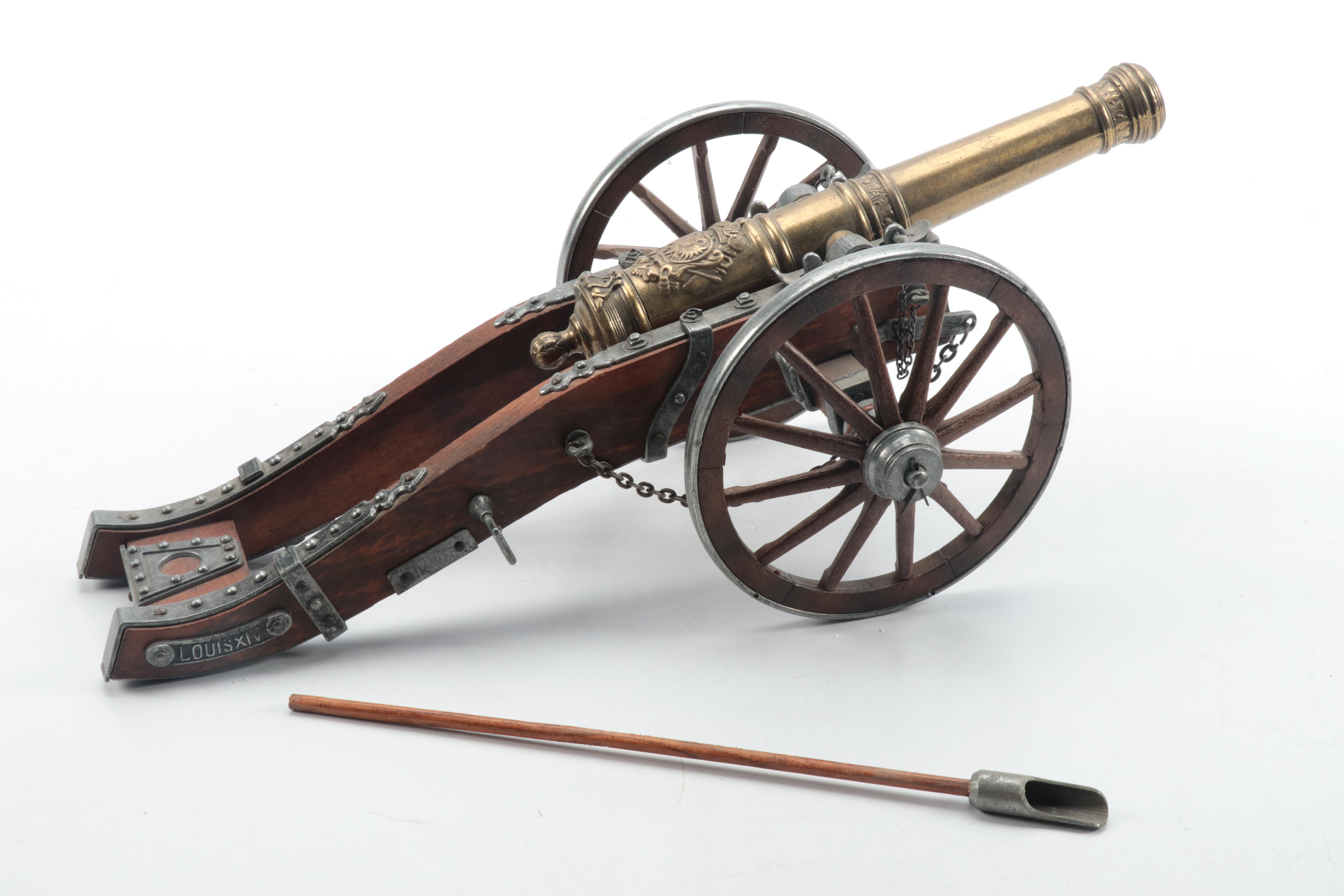 Denix 18th Century Louis XIV Model Cannon, Mid-20th Century