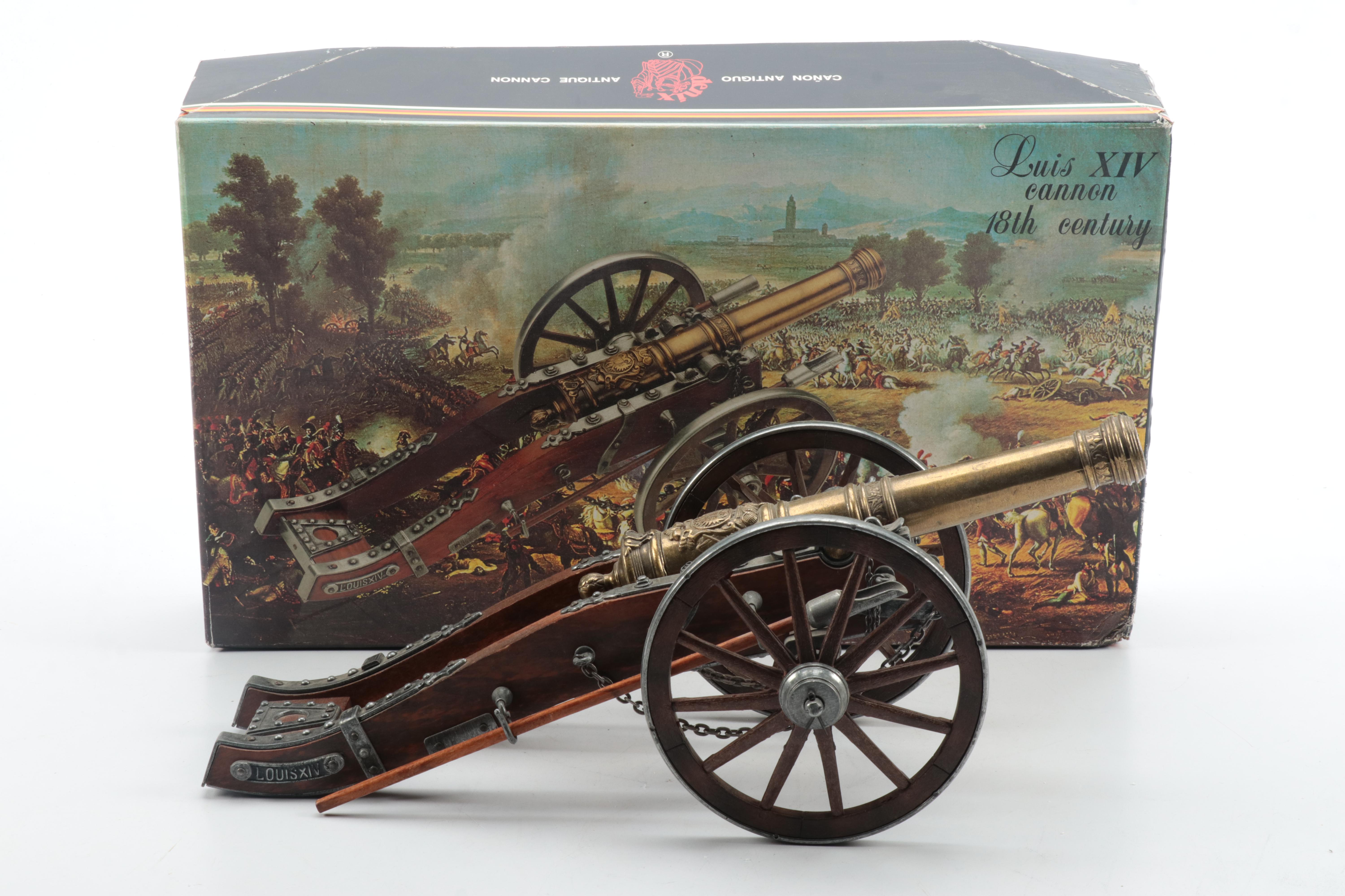 Denix 18th Century Louis XIV Model Cannon, Mid-20th Century