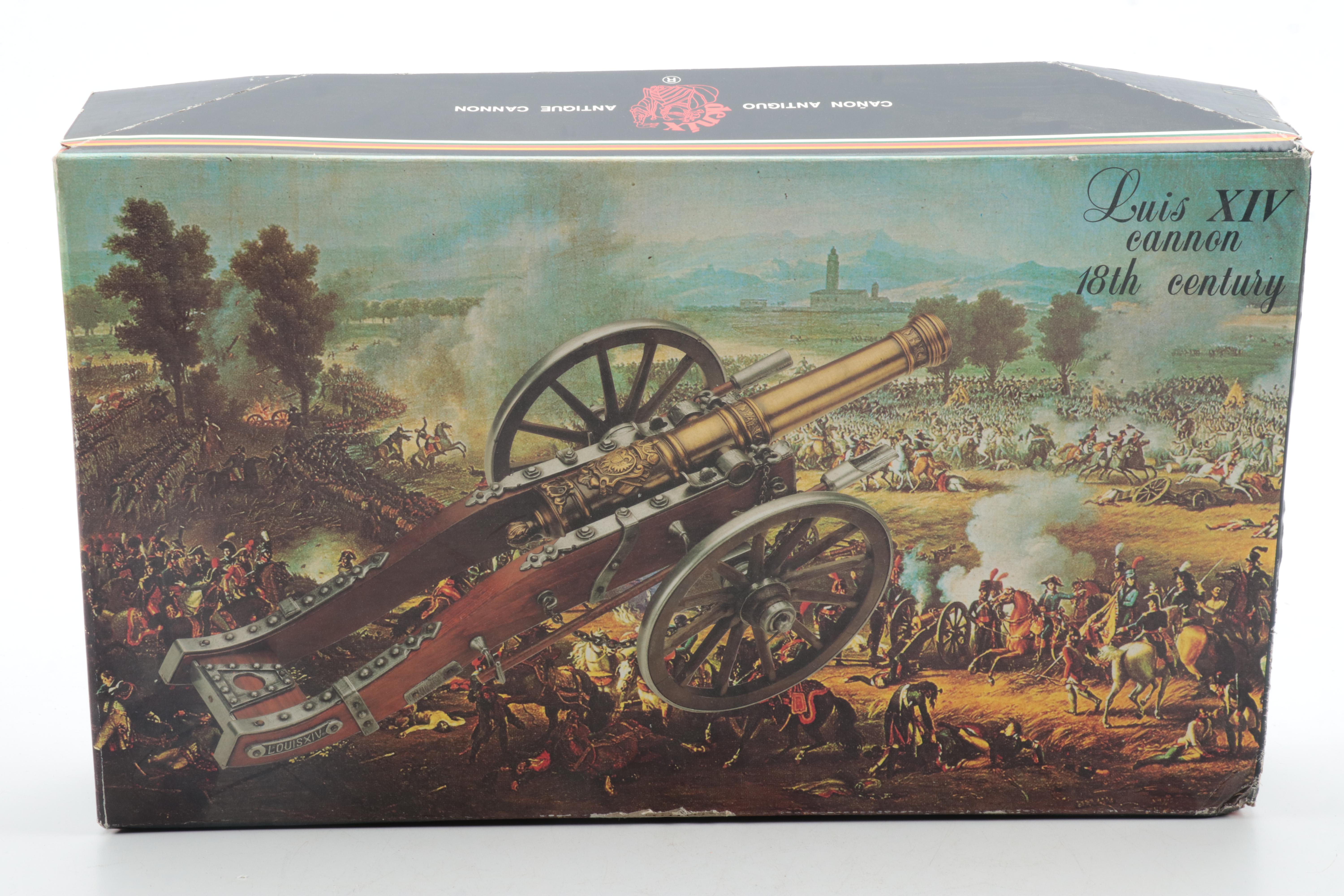 Denix 18th Century Louis XIV Model Cannon, Mid-20th Century
