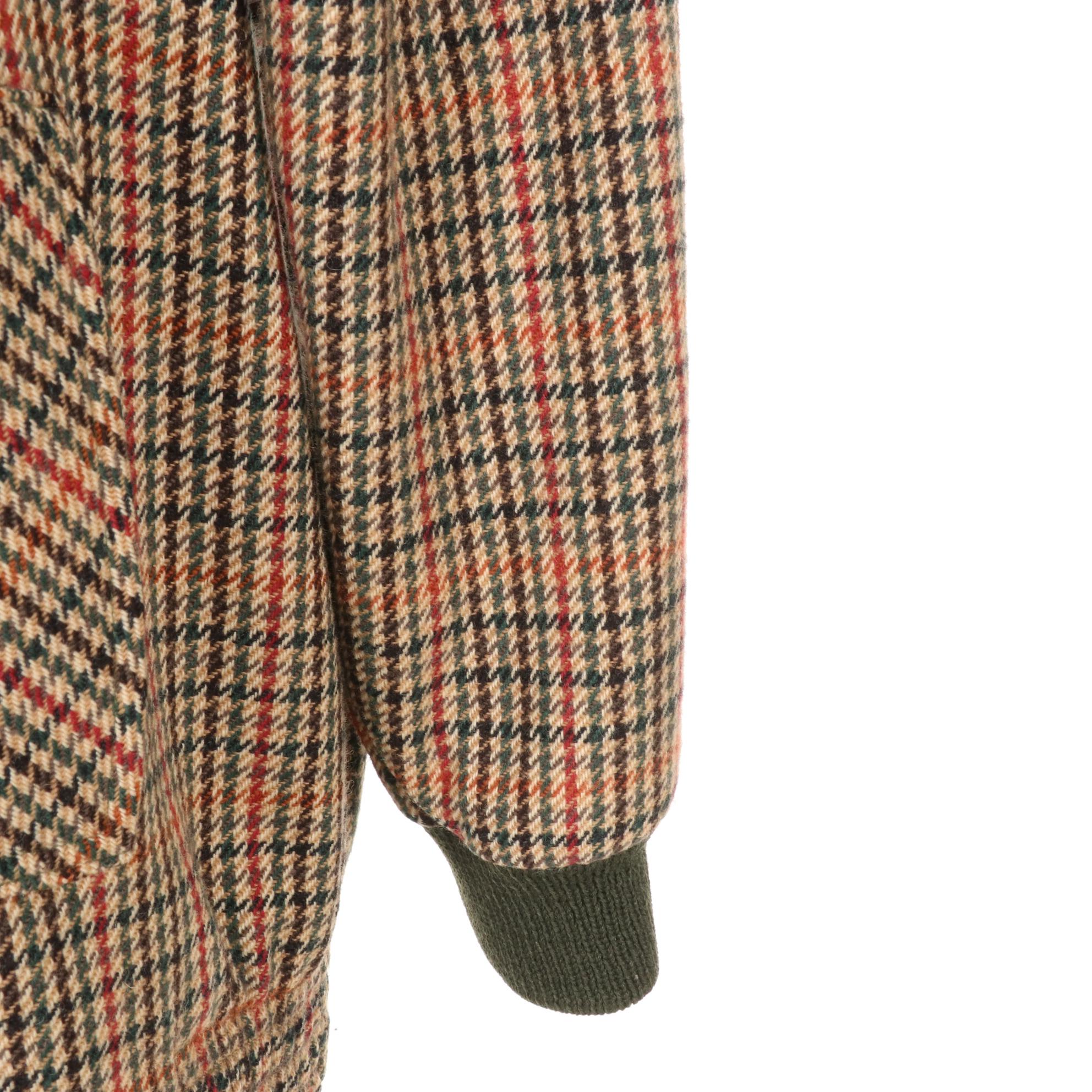 Avoca Collection IrishMade Houndstooth Woolen Jacket with Knit Accents