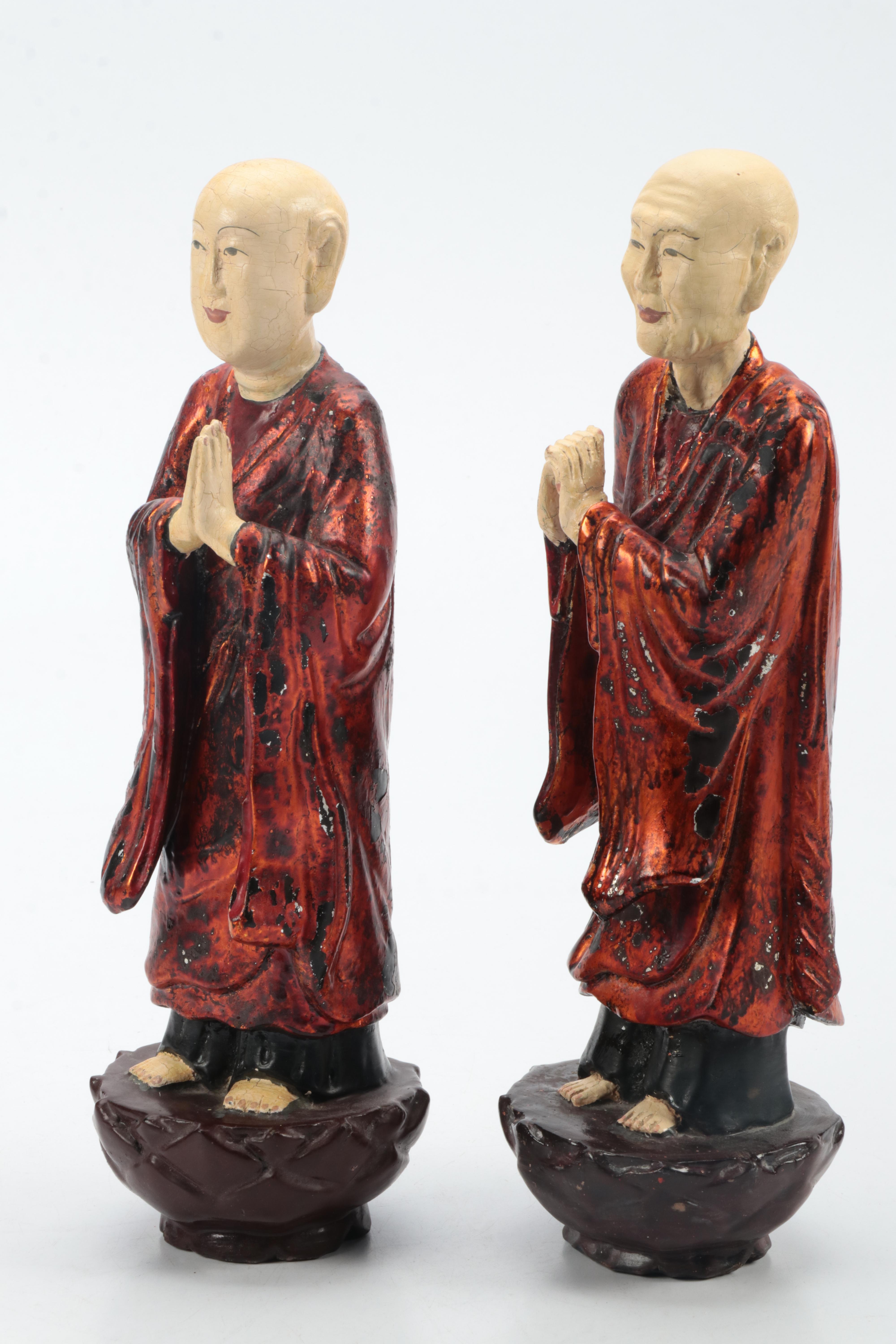 Painted Monk Figurines