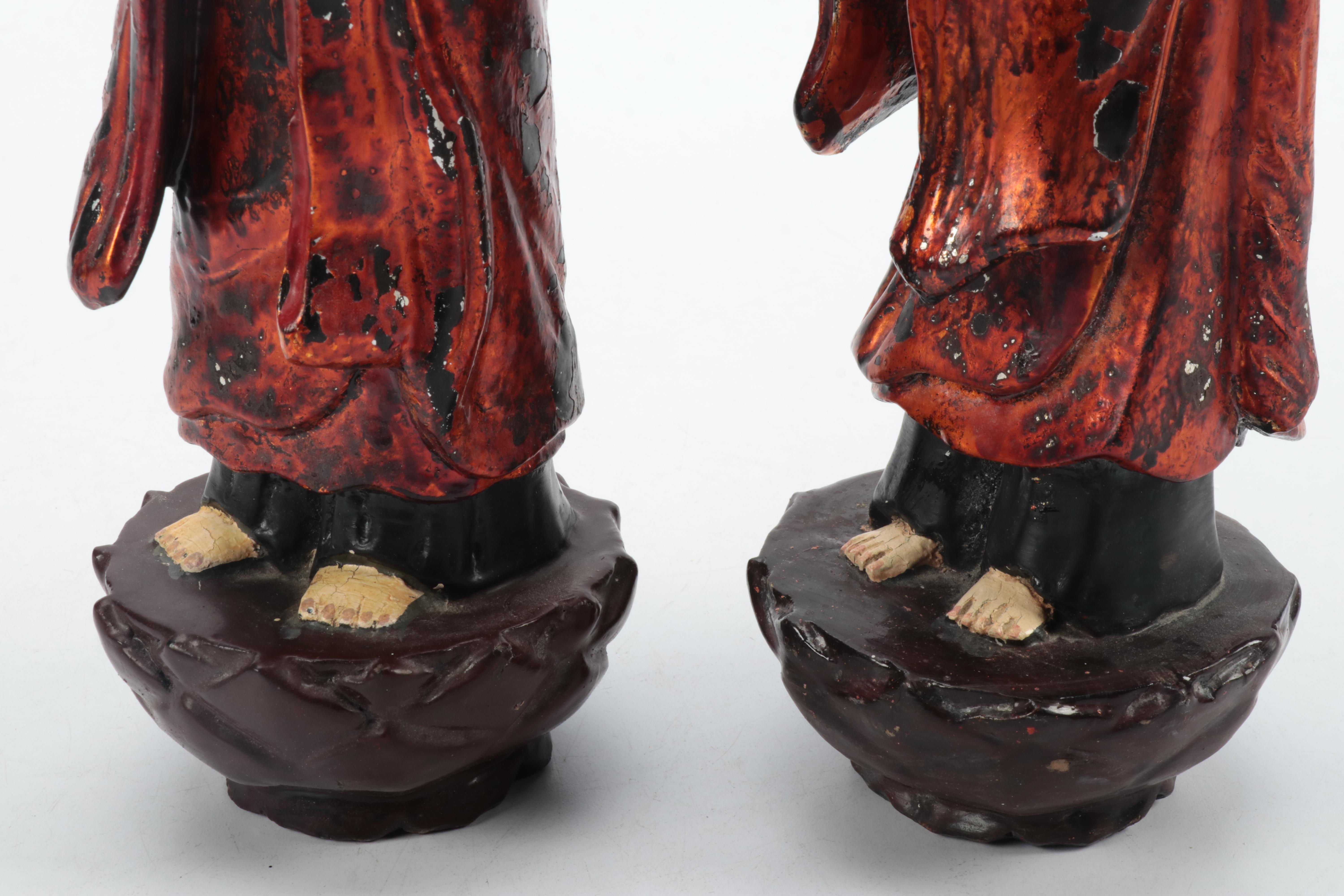 Painted Monk Figurines