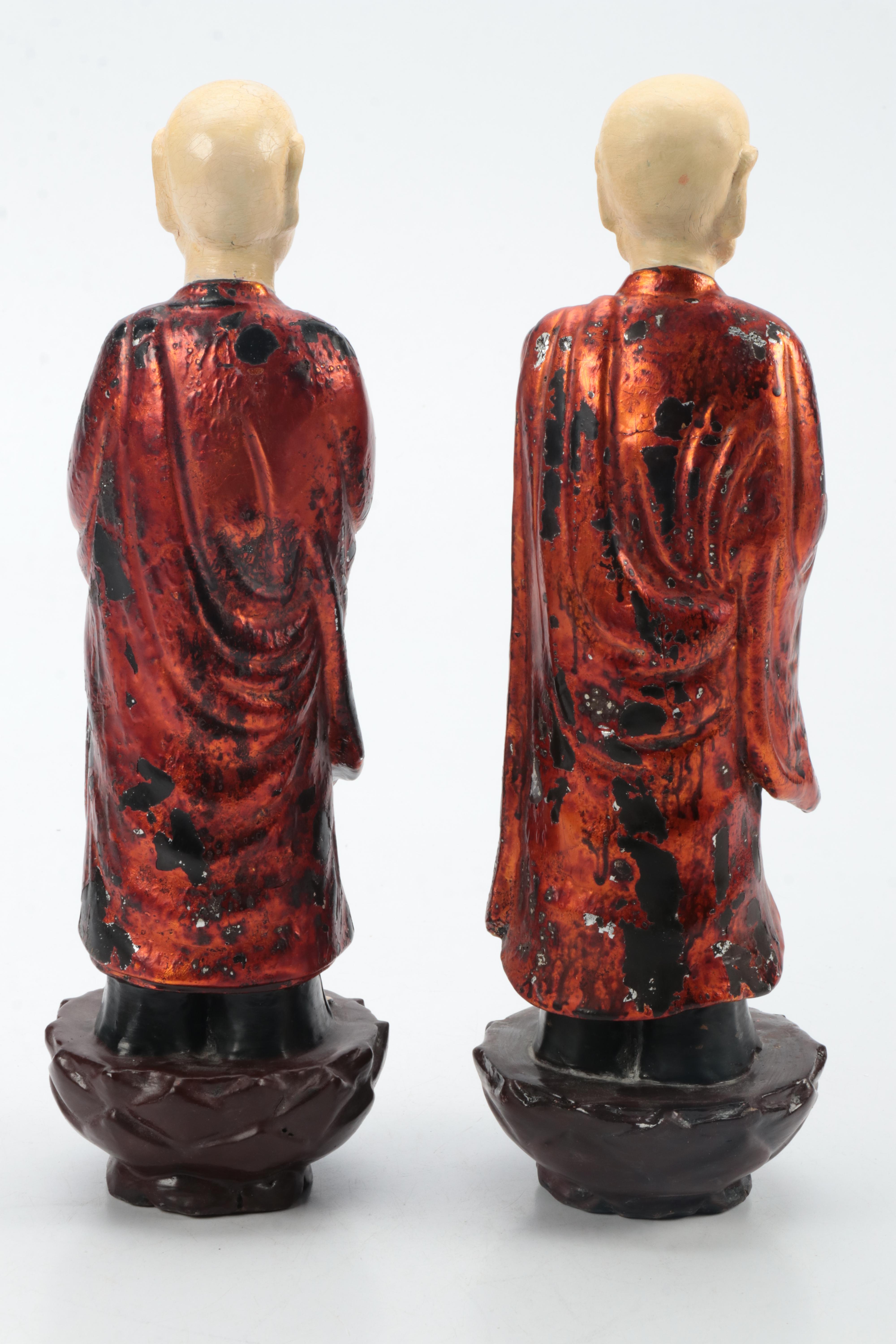 Painted Monk Figurines