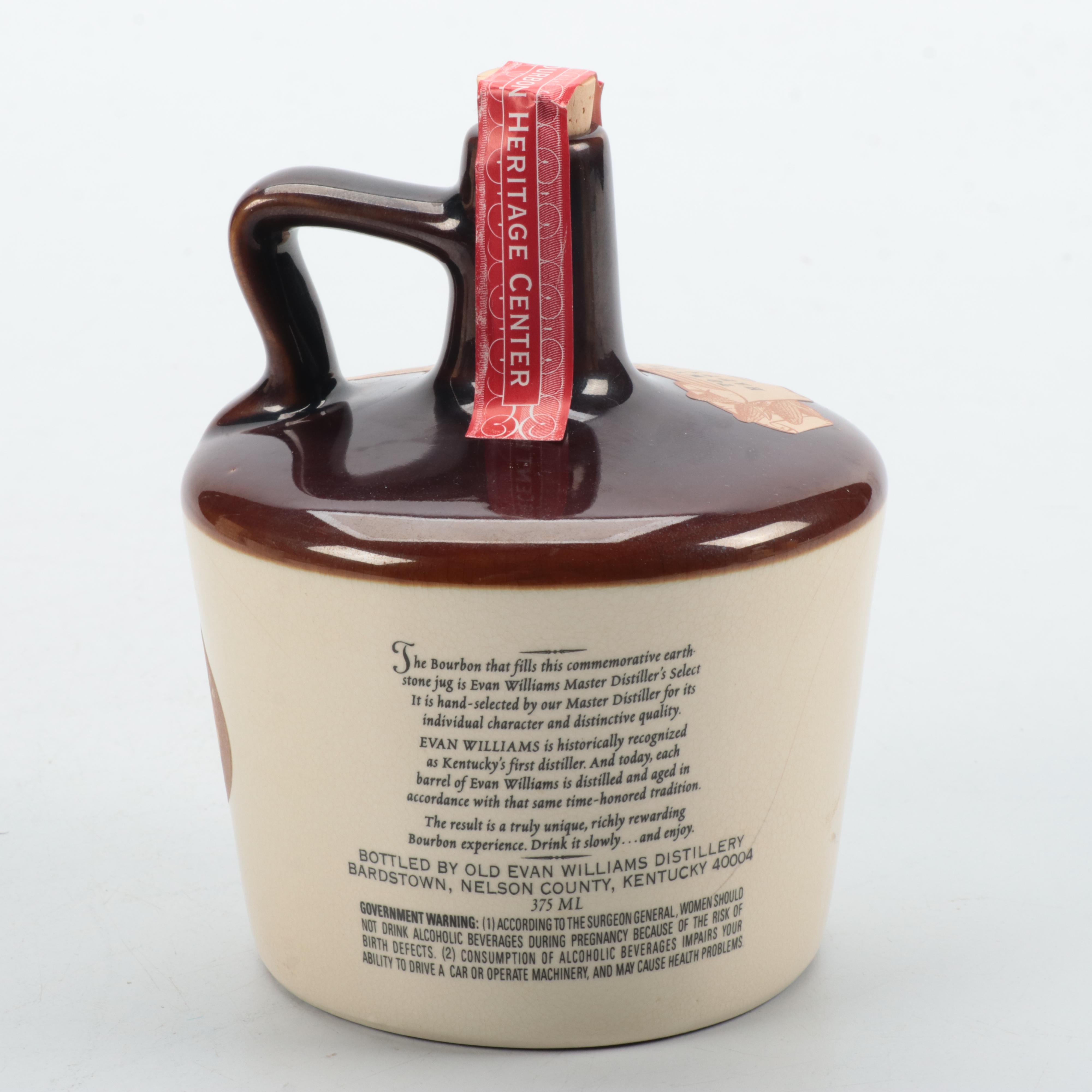 Evan Williams Two Tone Jug Decanter and Tasting Glasses