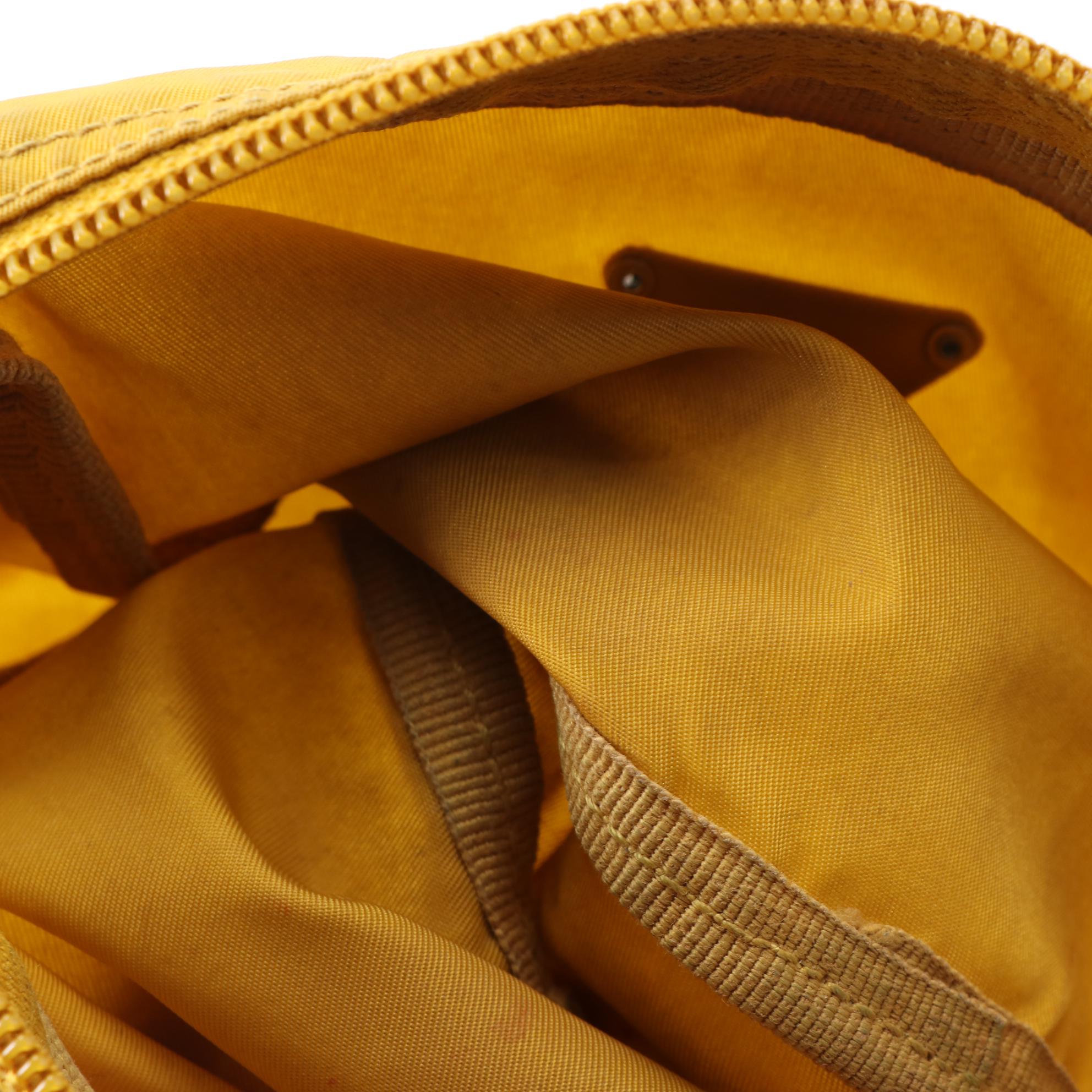 Prada Zip Pouch in Mustard Tessuto Nylon