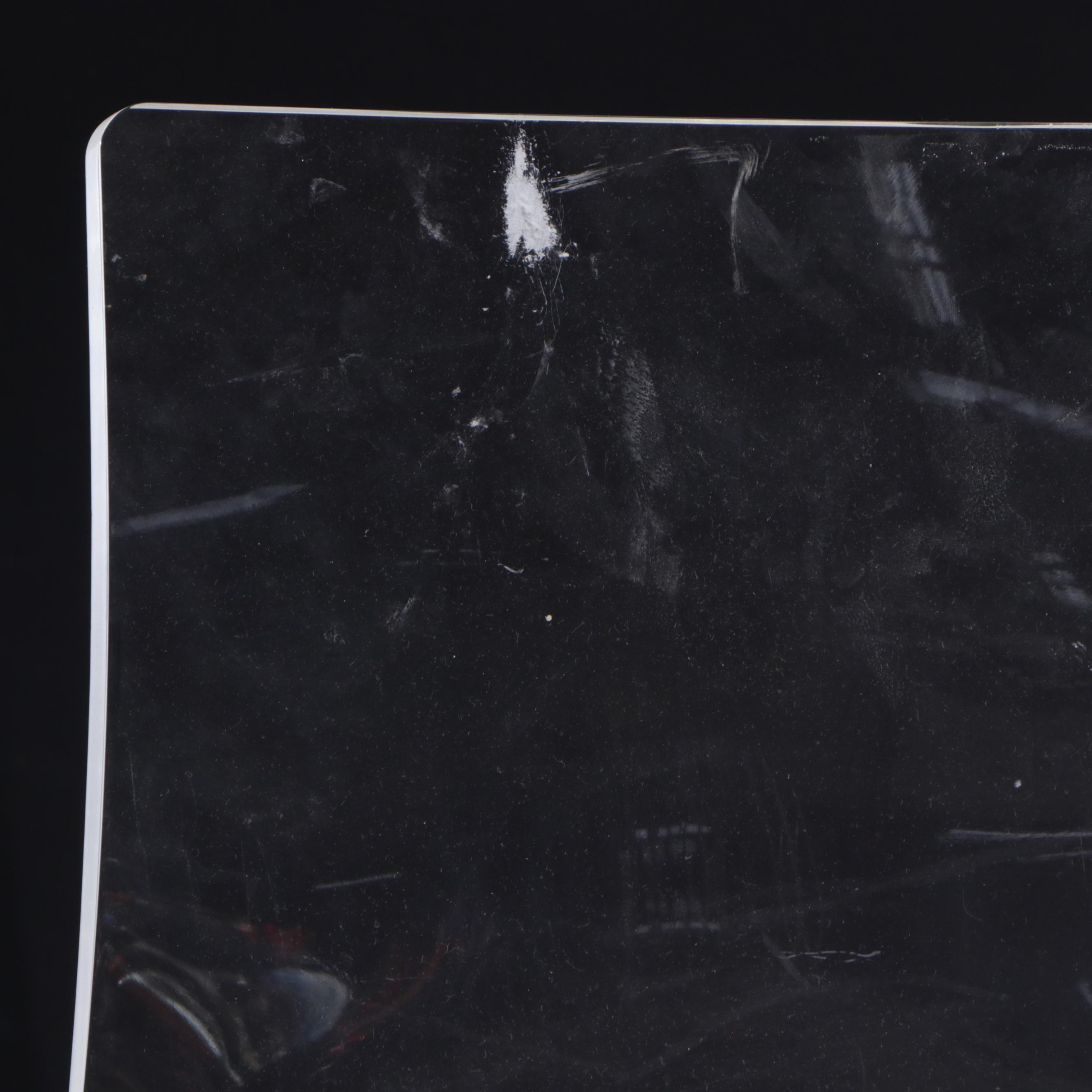 Three Modernist Style Acrylic and Metal Bar Stools