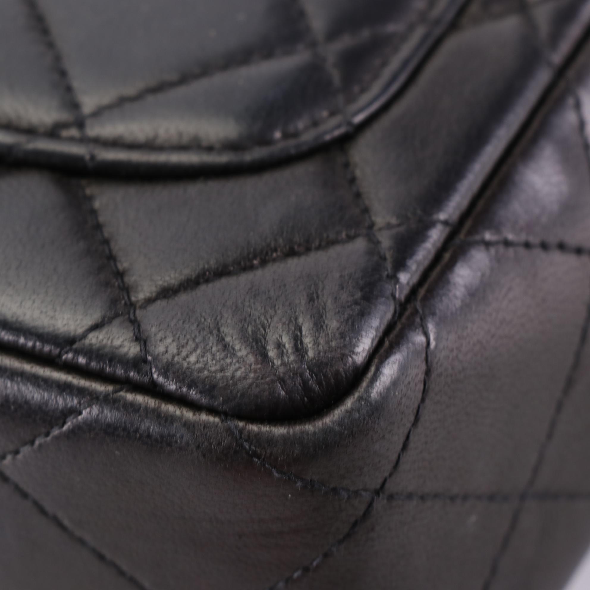 Chanel Kelly Mini Top Handle Bag in Quilted Lambskin Leather