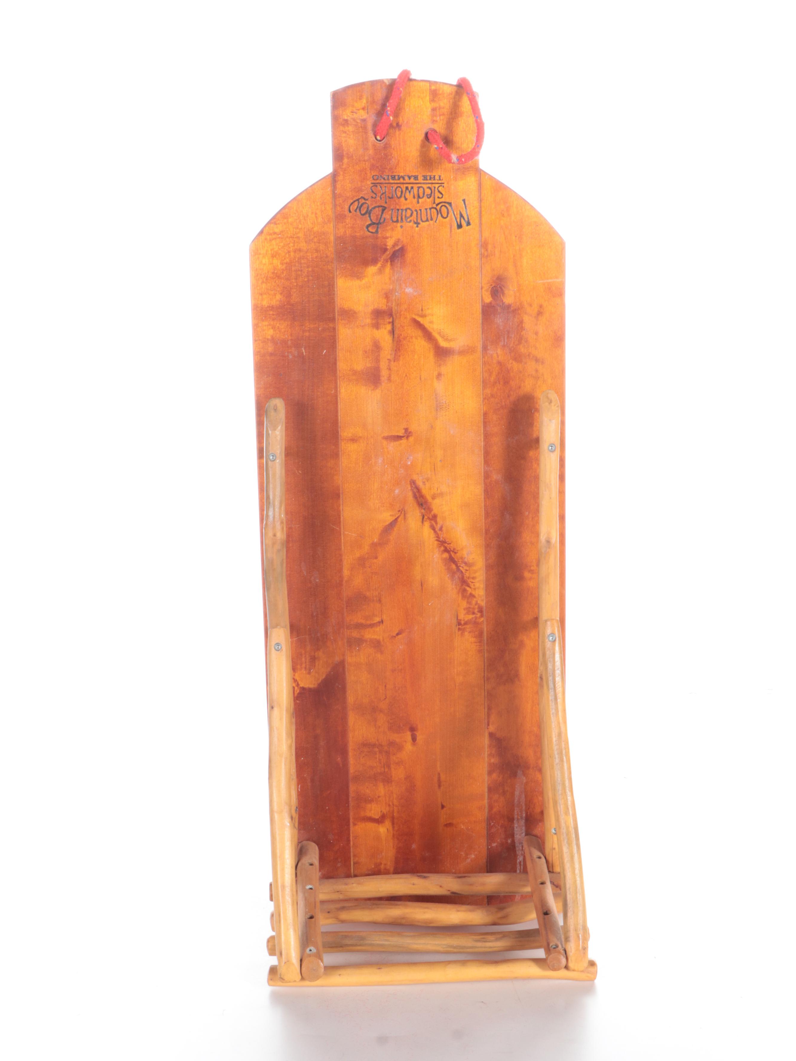 Hand-Crafted Mountain Boy Sledworks Bambino Wooden Sled
