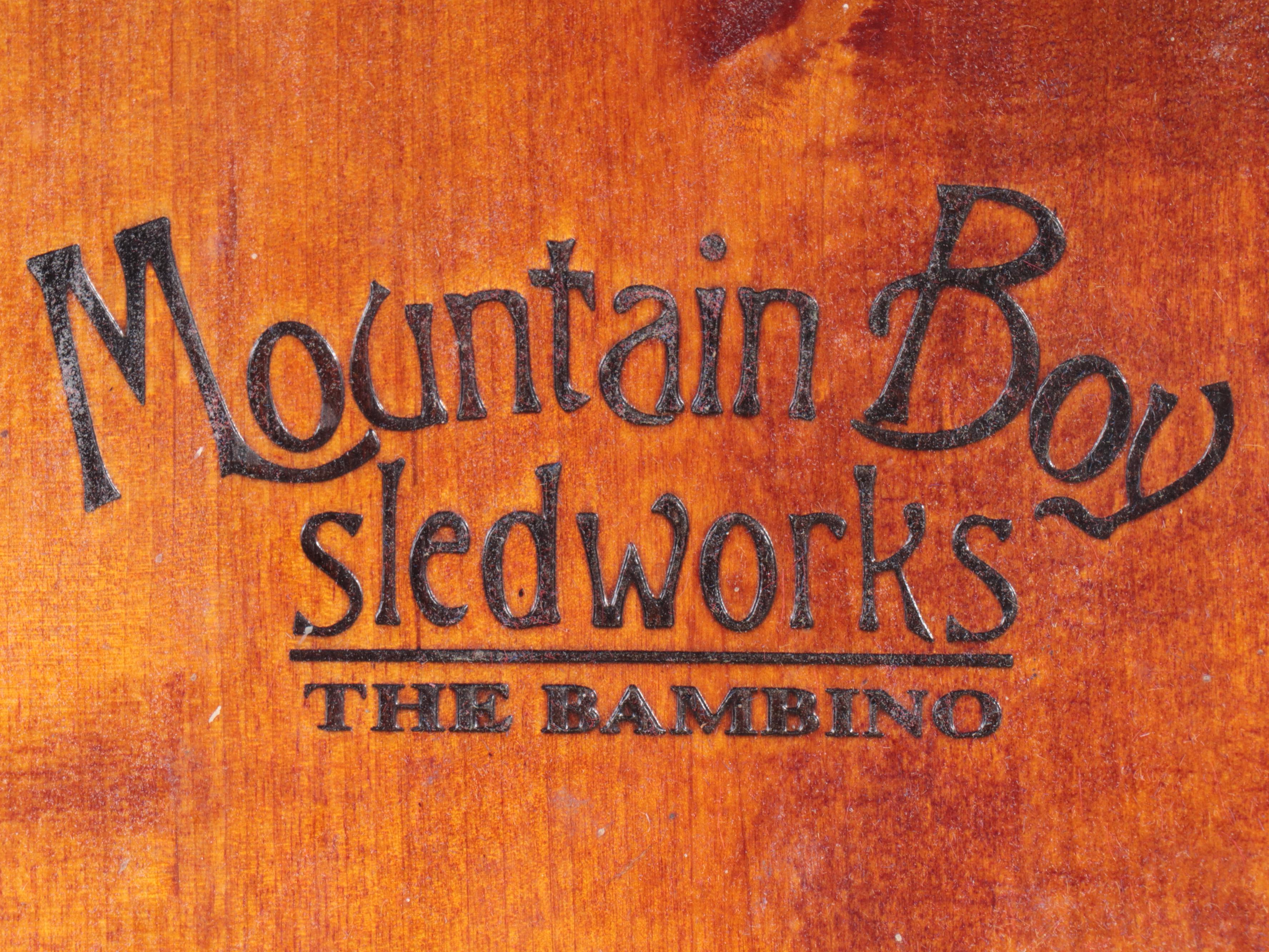 Hand-Crafted Mountain Boy Sledworks Bambino Wooden Sled