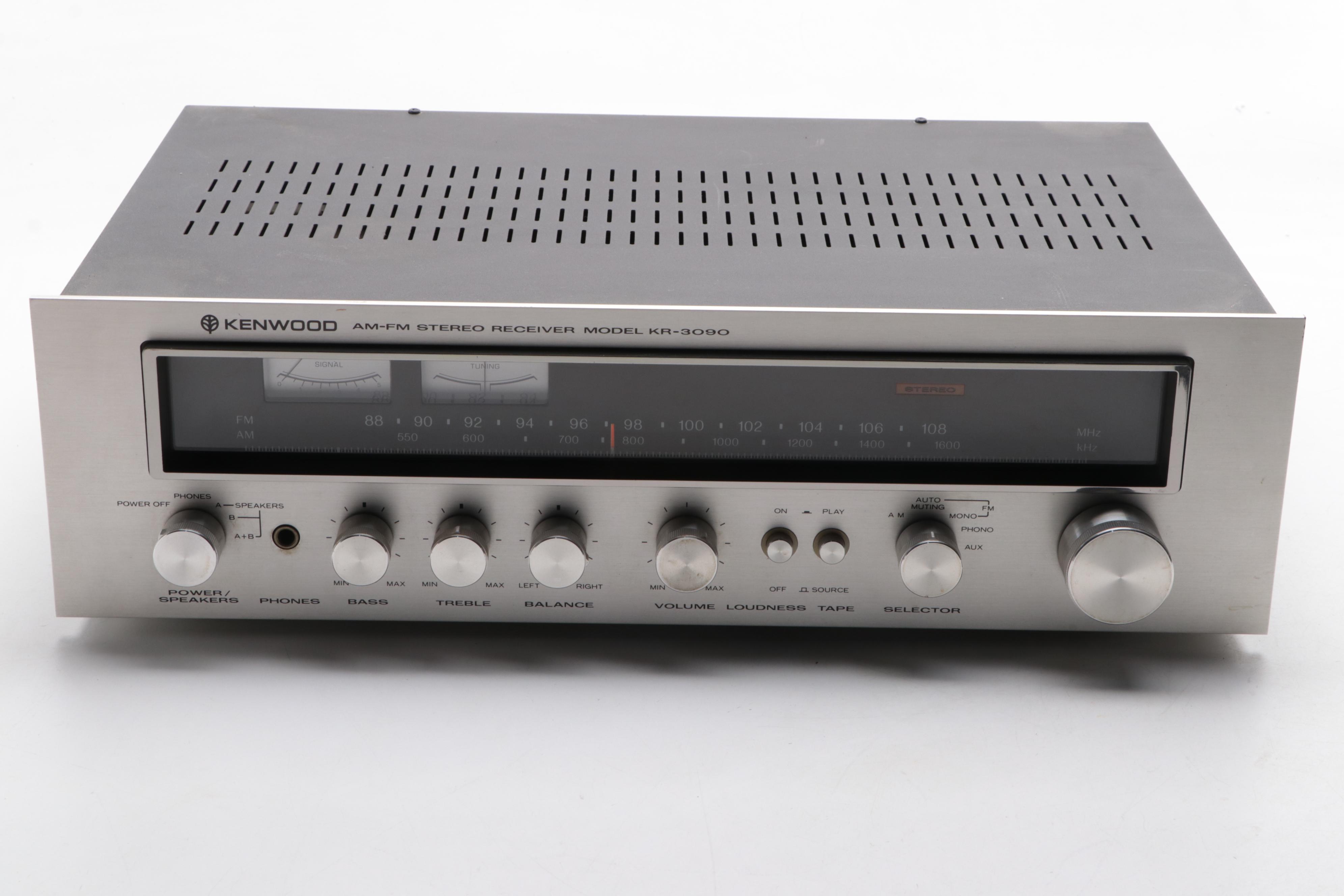 Kenwood Stereo Receiver With Kenwood "The Rock" Turntable, 1970s