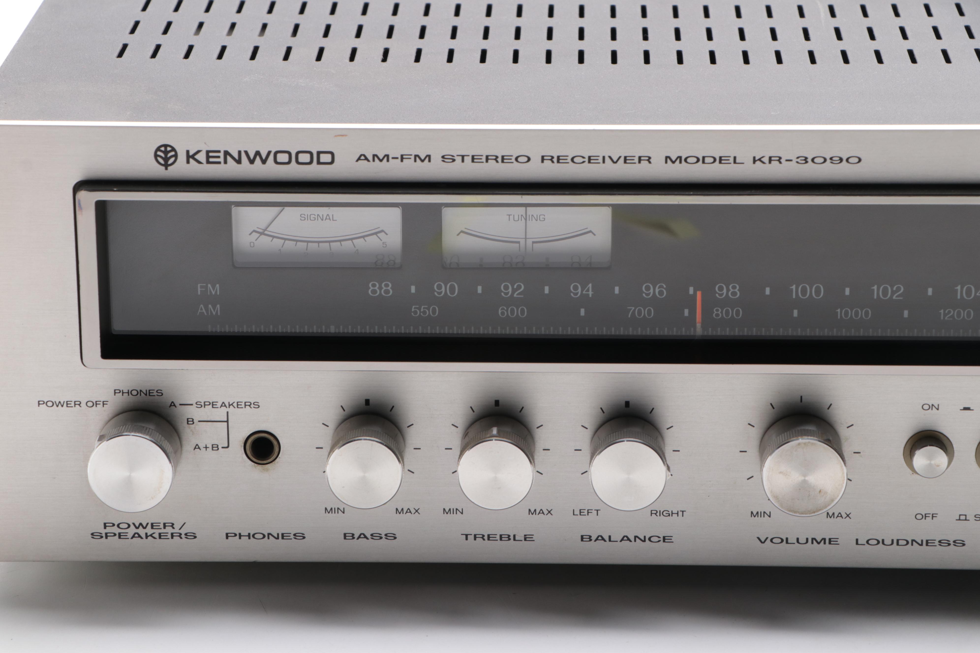 Kenwood Stereo Receiver With Kenwood "The Rock" Turntable, 1970s